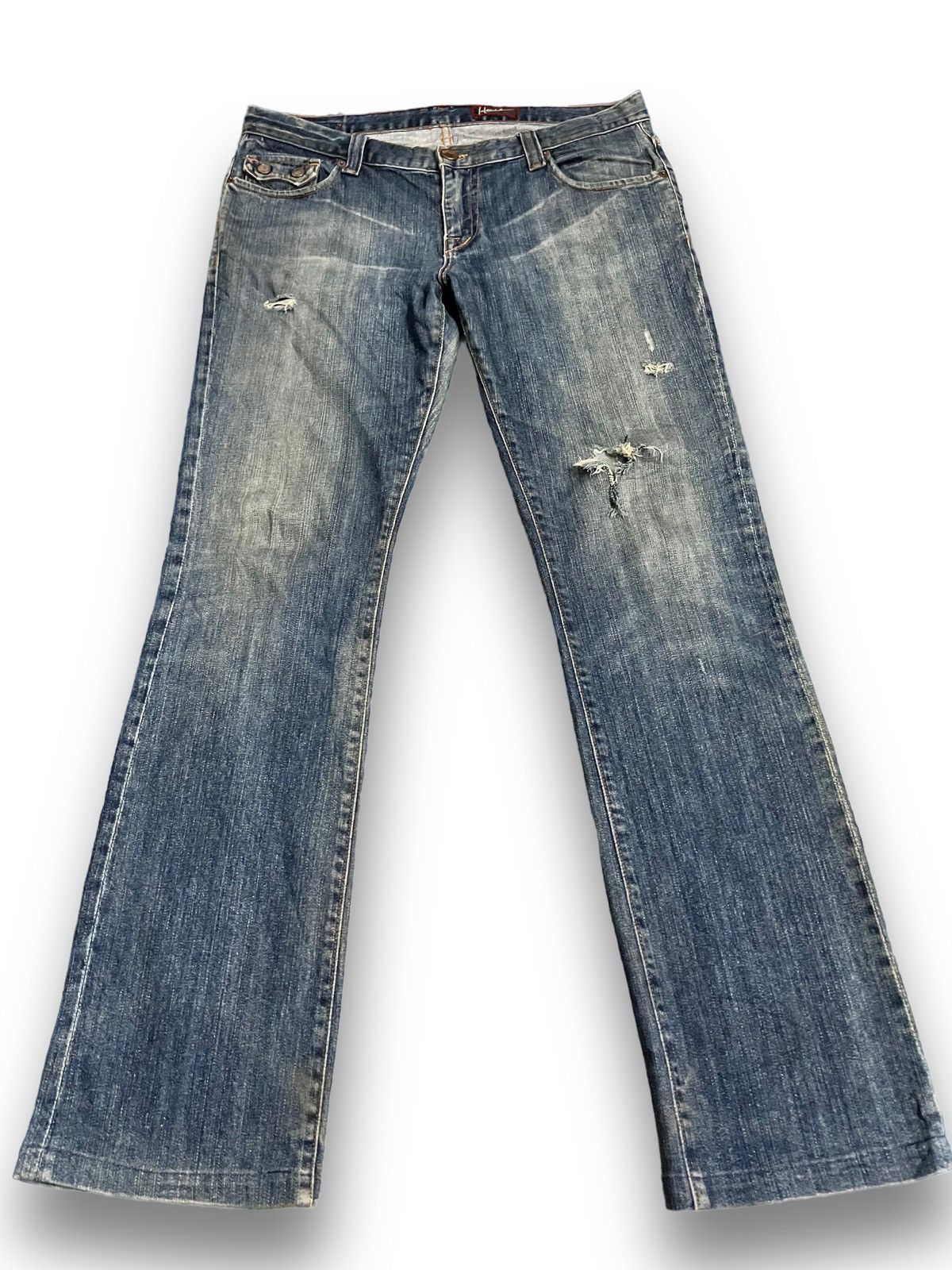 Howe Vintage Howe Flare Distressed Denim Size US 35 - 1 Thumbnail