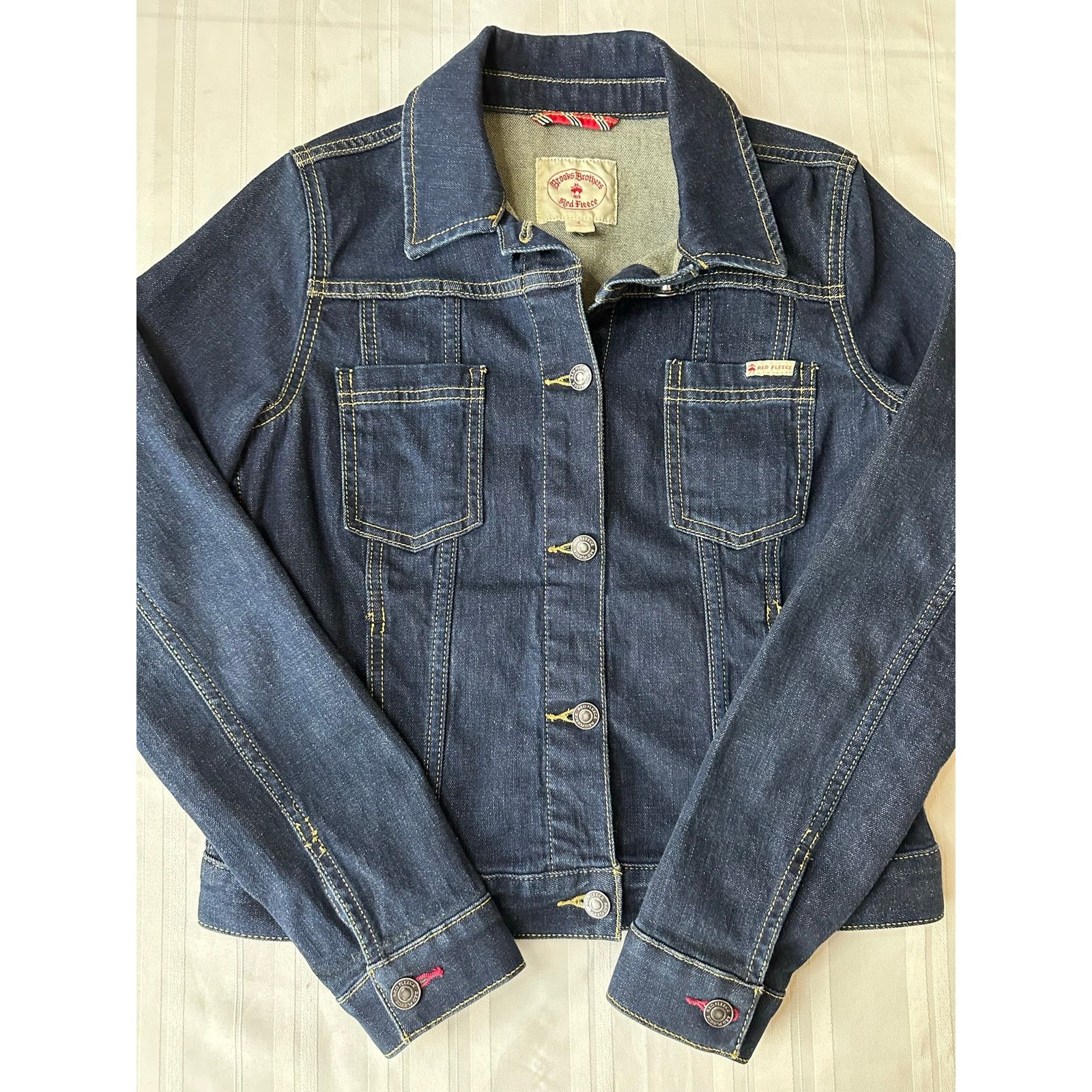 Brooks Brothers Brooks Brothers Red Fleece Denim Jacket Blue Jean Women's S Size S / US 4 / IT 40 - 1 Thumbnail
