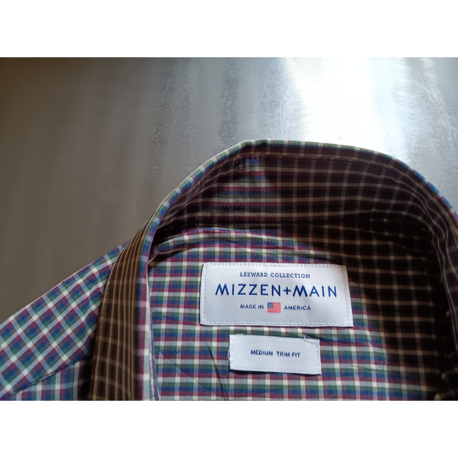 Mizzen+Main Mizzen+Main Grid Plaid Shirt Men's Medium USA Size US M / EU 48-50 / 2 - 3 Thumbnail