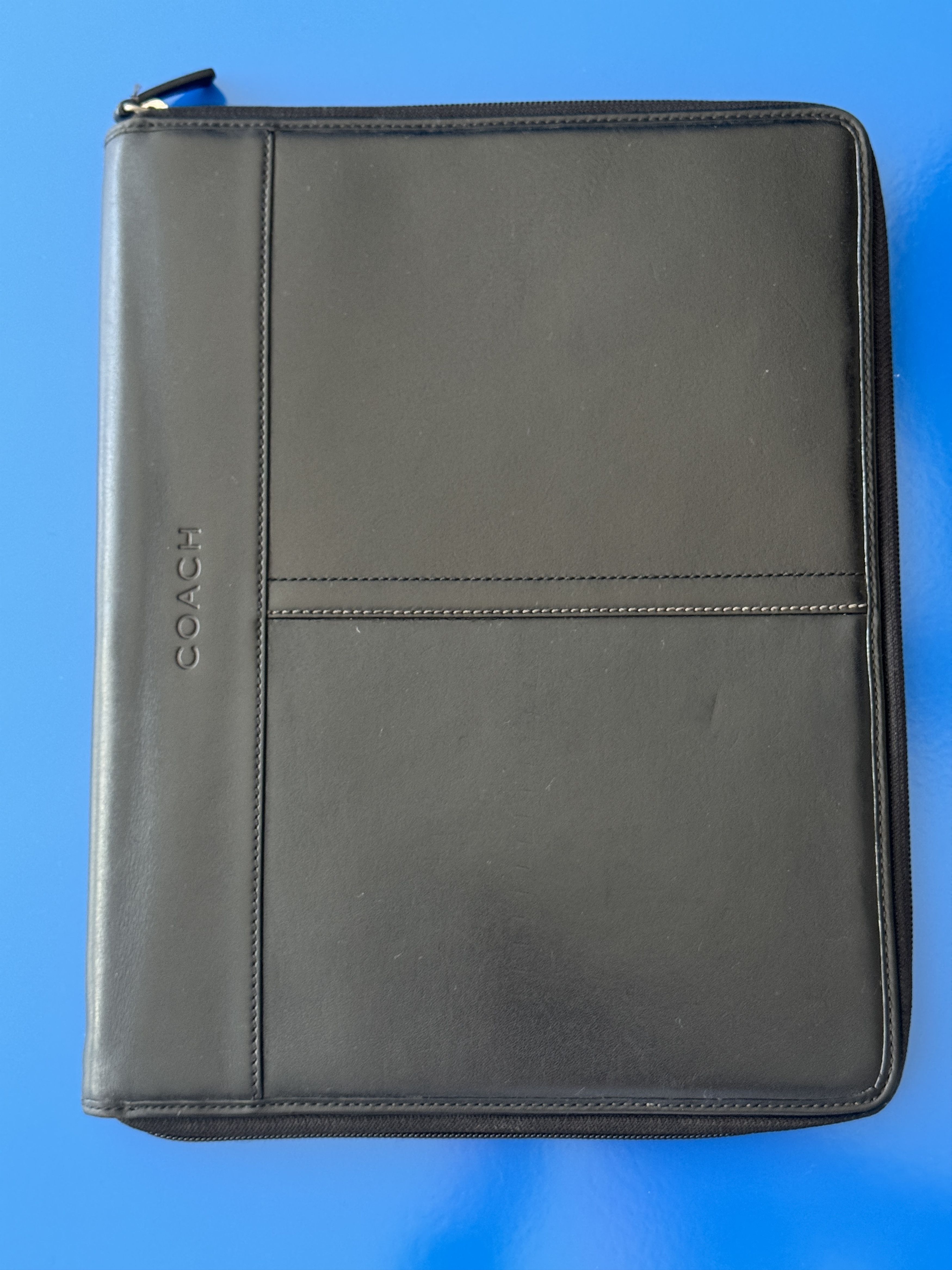 Coach Coach Black Leather Zip Portfolio Organizer – Excellent Cond Size ONE SIZE - 2 Thumbnail