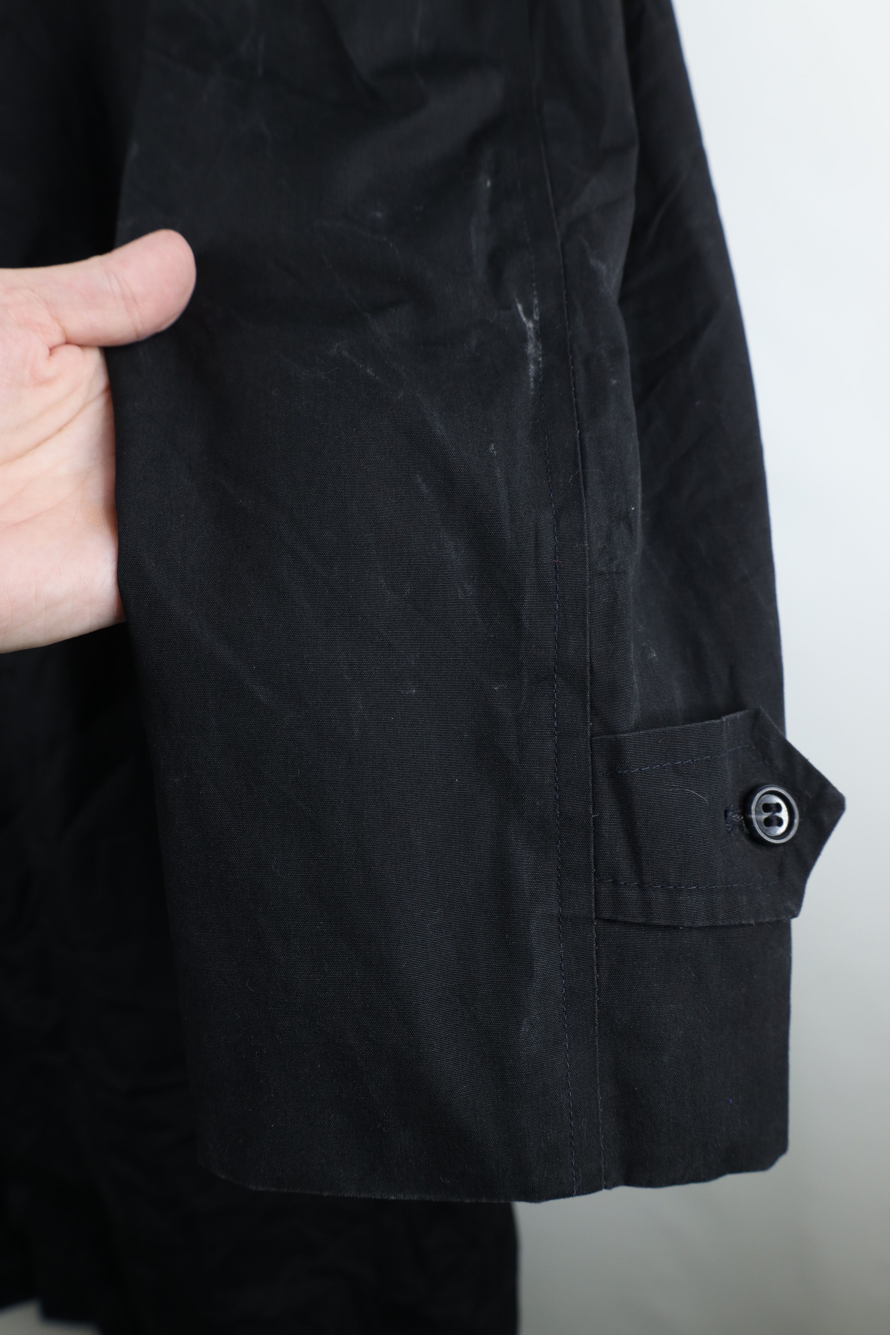 Vintage Vintage 70s Streetwear Mohair Lined Trench Coat Black USA Size US XL / EU 56 / 4 - 5 Thumbnail