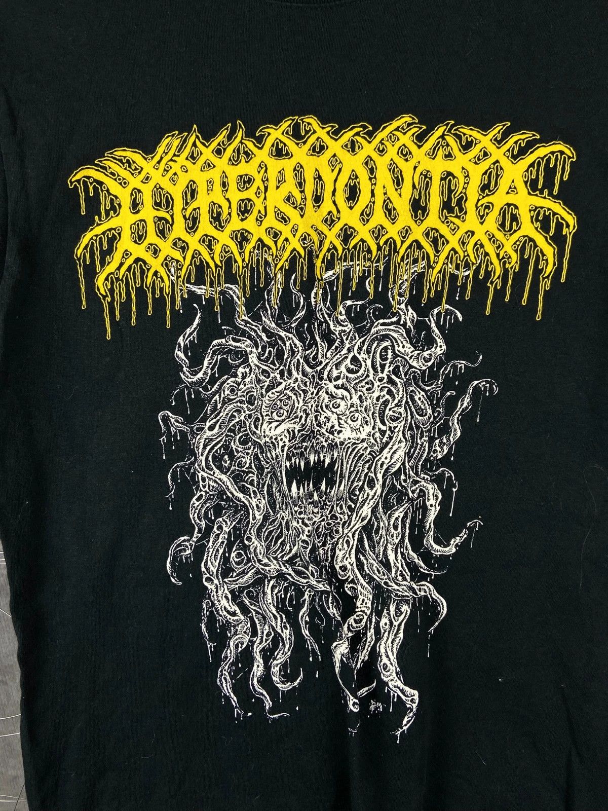 Vintage Deathcore Band Merch Black Tee S Yellow Graphic Size US S / EU 44-46 / 1 - 2 Thumbnail
