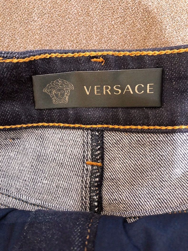 Versace Versace Willow stud button-down denim skirt short skirt Size 26" / US 2 / IT 38 - 8 Thumbnail