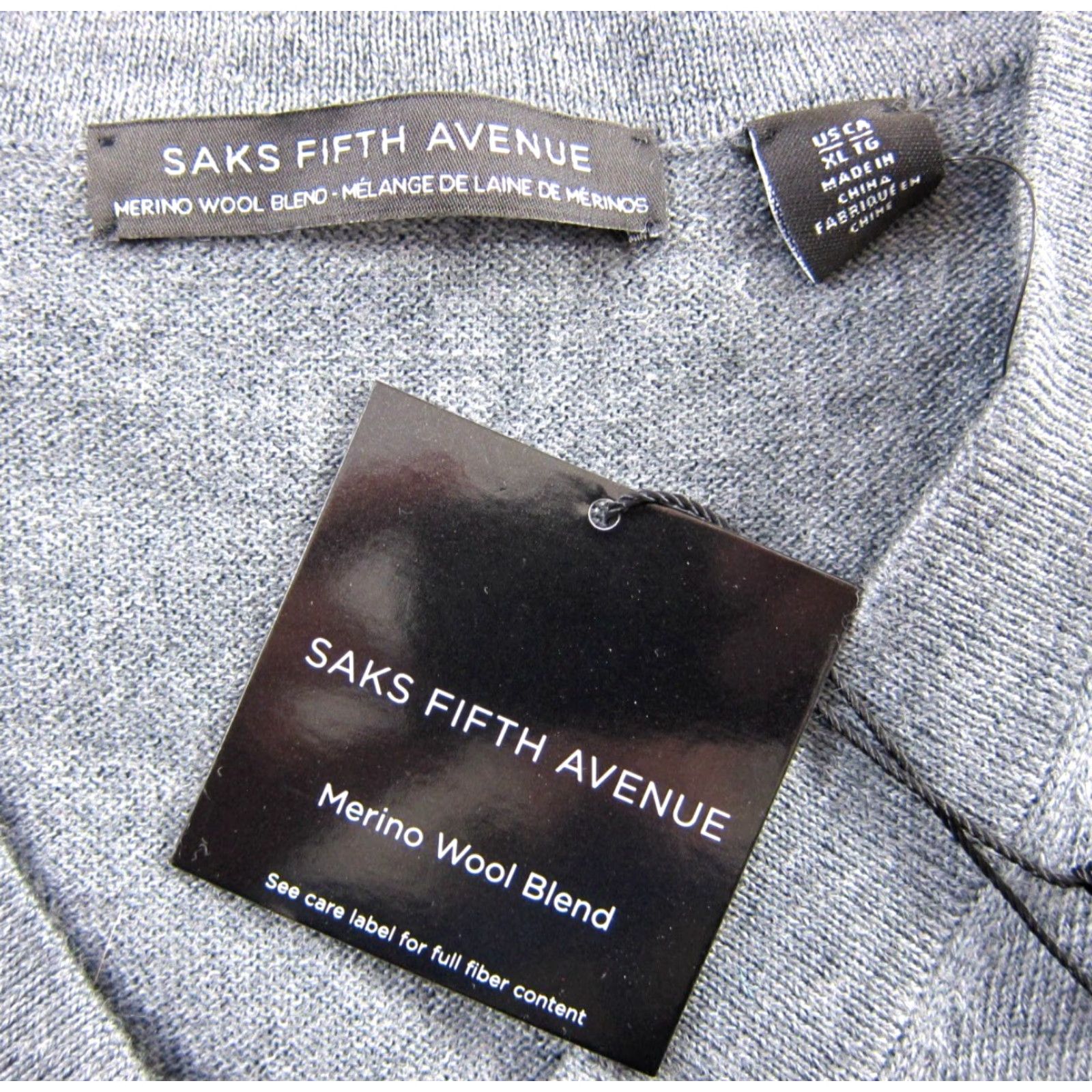 Saks Fifth Avenue VINTAGE Saks Fifth Avenue 100% Merino Wool Stone Grey Knit Sweater Vest Men XL Size US XL / EU 56 / 4 - 3 Thumbnail