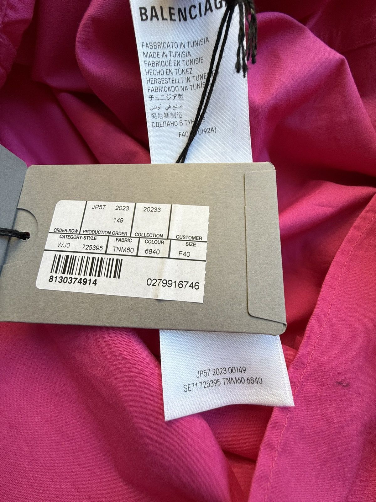 Balenciaga $1.3k FW23 Balenciaga Demna logo pink oversized shirt rare Size US L / EU 52-54 / 3 - 23 Thumbnail