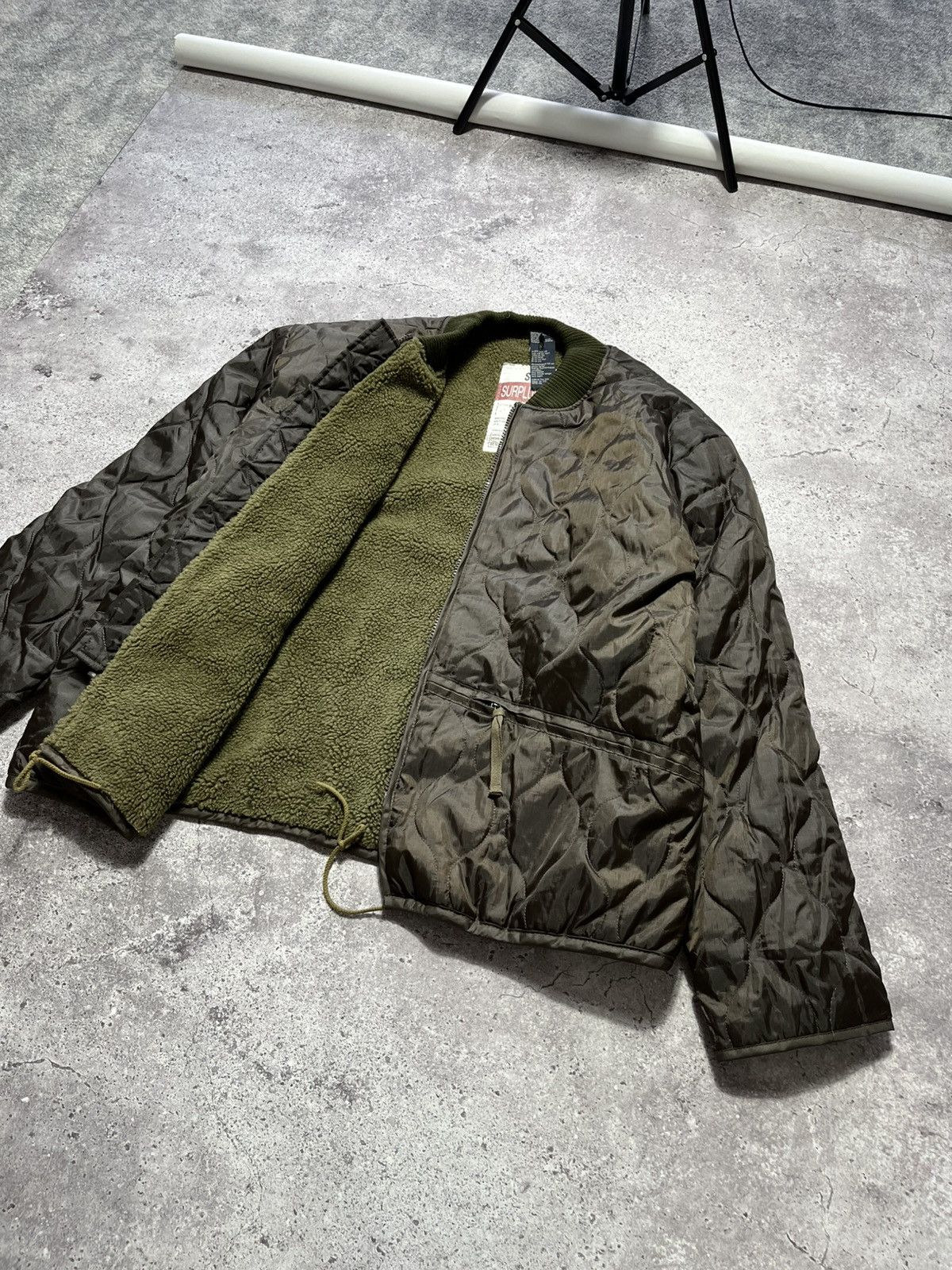 Surplus Research Vintage SURPLUS TEX Quiled Army Sherpa bomber jacket Size US XXL / EU 58 / 5 - 1 Thumbnail