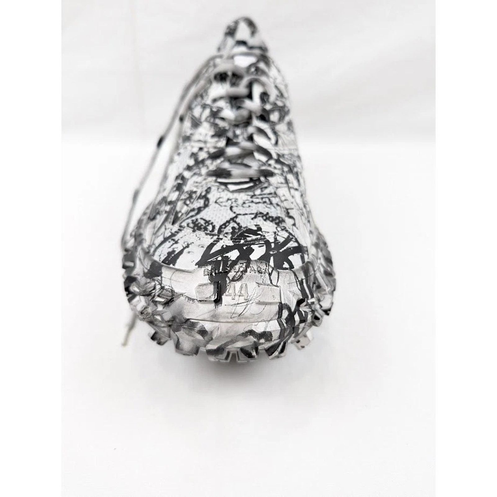Balenciaga o1rshd1 Q:2 / Bouncer Extreme Graffiti Print in White/Black Size US 11 / EU 44 - 5 Thumbnail
