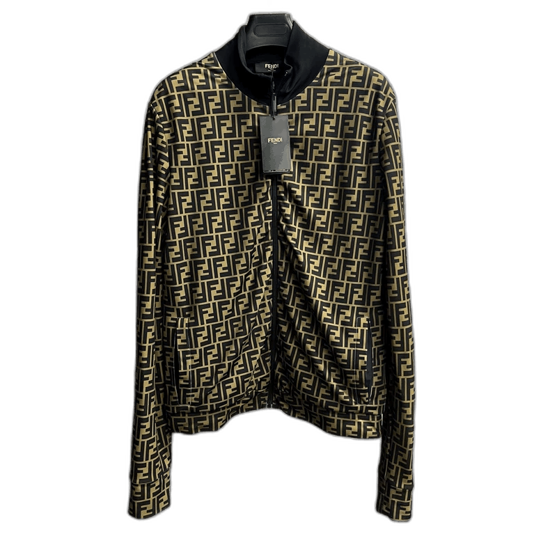 Fendi Fendi Brown FF Print Zip Jacket Size US XL / EU 56 / 4 - 1 Thumbnail