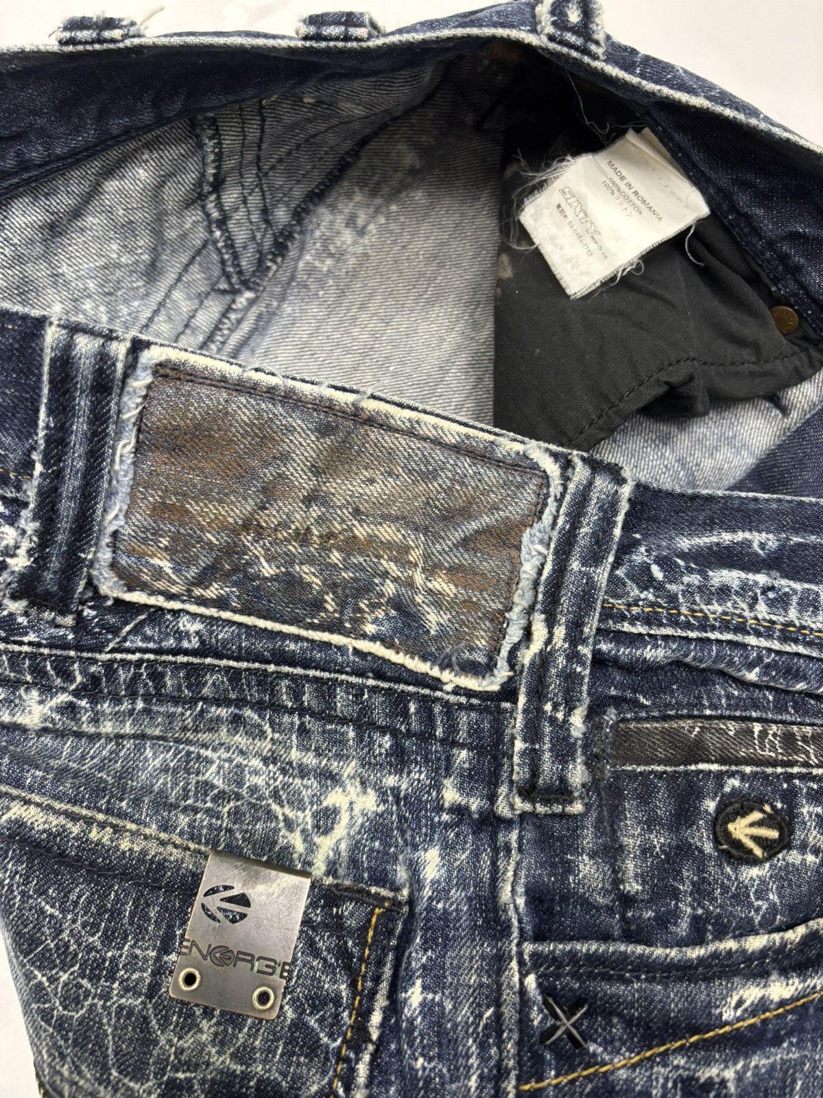 Energie 🔥ENERGIE SPIDER WEB DISTRESSED DENIM JEANS Size US 30 / EU 46 - 14 Thumbnail