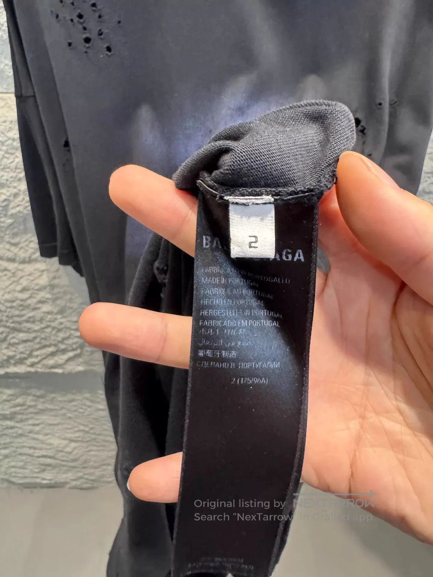 Balenciaga Distressed Graphic Short Sleeve Shirt. Size US M / EU 48-50 / 2 - 4 Thumbnail