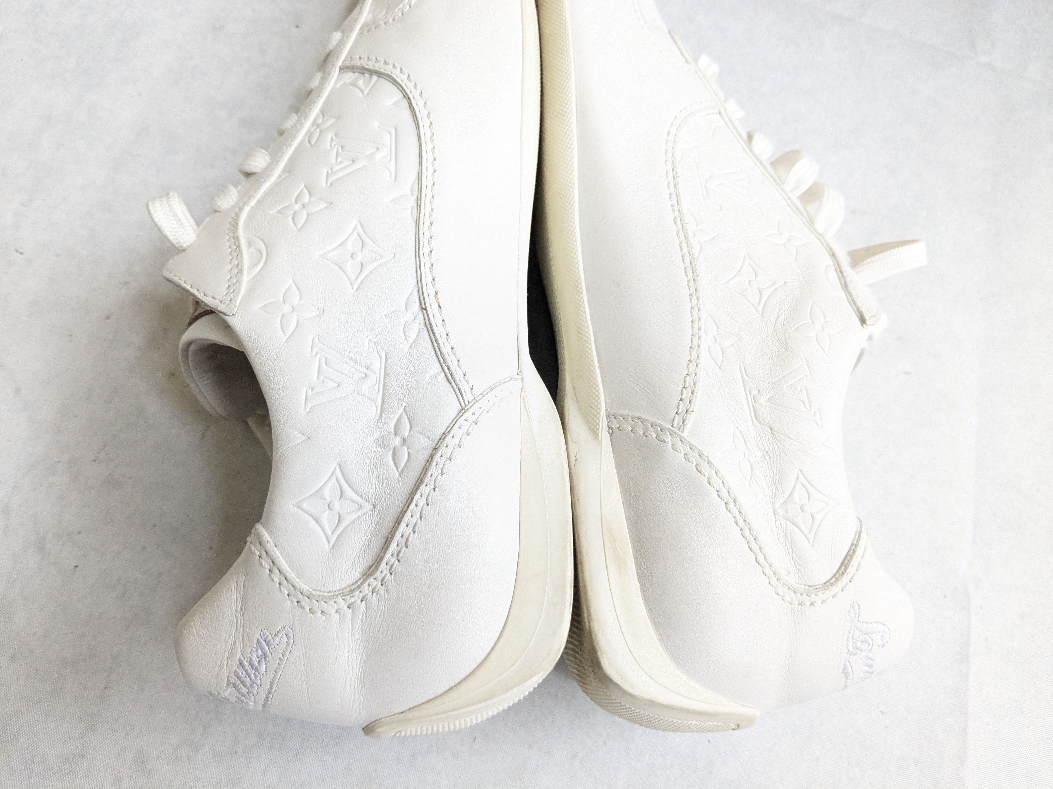 Louis Vuitton Louis Vuitton Sneakers White 7.5 Monogram Logo High Tops Size US 7.5 / EU 40-41 - 9 Thumbnail