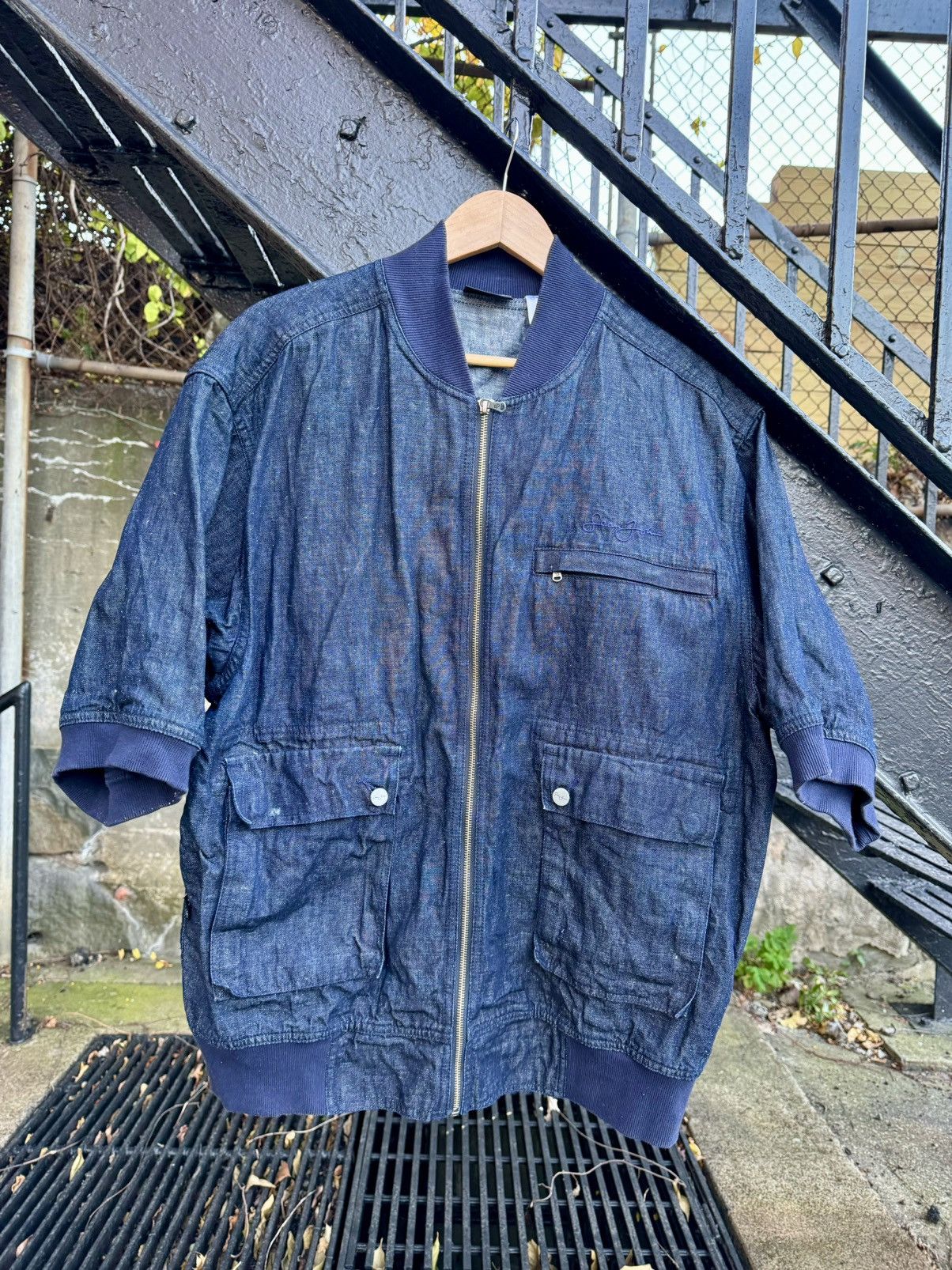 Sean John Streetwear Vintage Vintage Sean John Y2K Raw Denim Hip Hop Rap Shirt Grailed