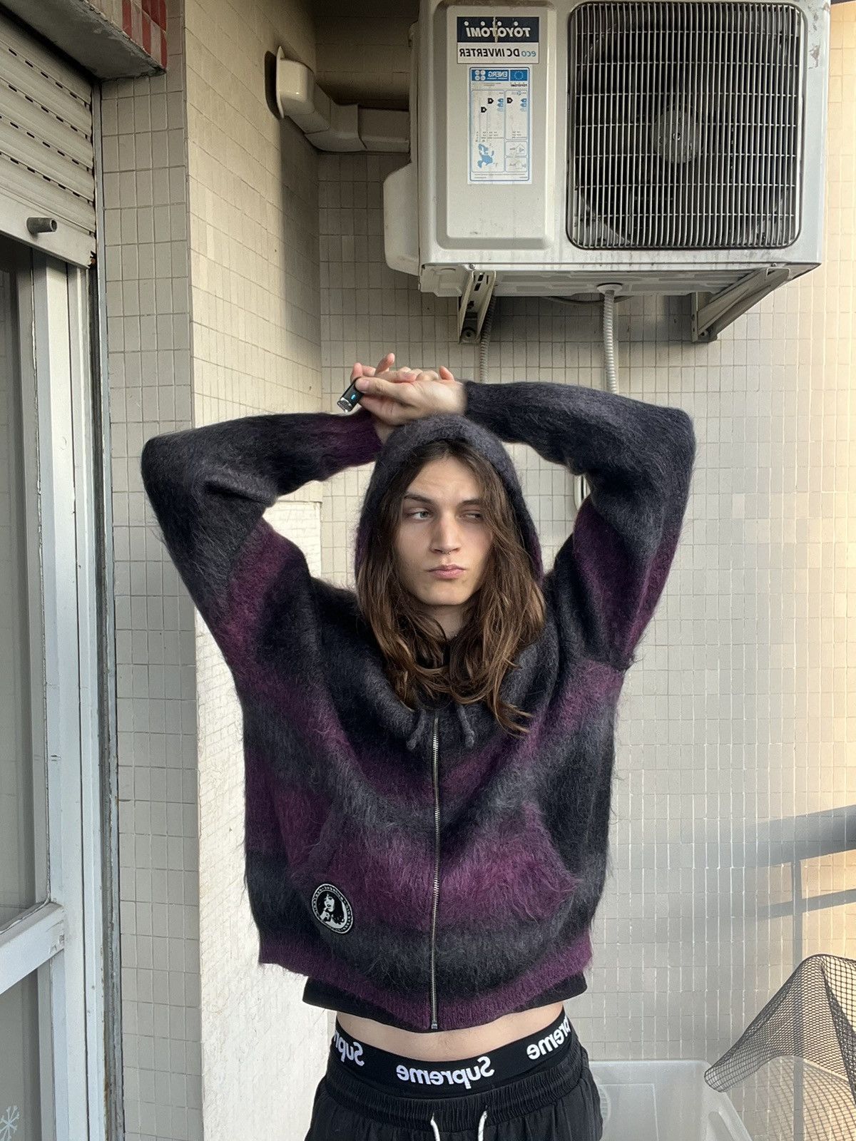 Supreme®/Hysteric Glamour Mohair Zip Up Hooded Sweater