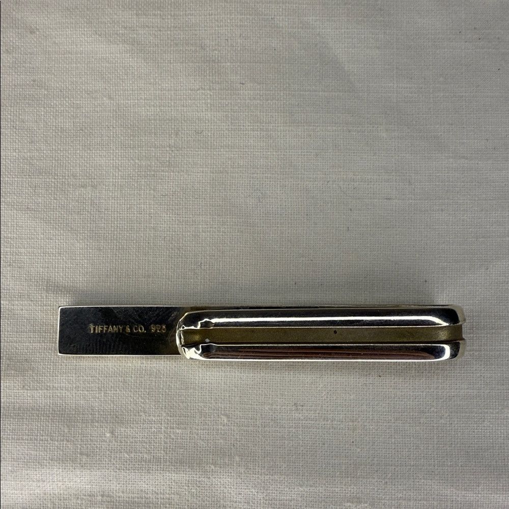 Tiffany & Co. Tiffany & Co. Atlas Tie Bar Sterling Silver 2” Hallmarked T Size ONE SIZE - 4 Thumbnail