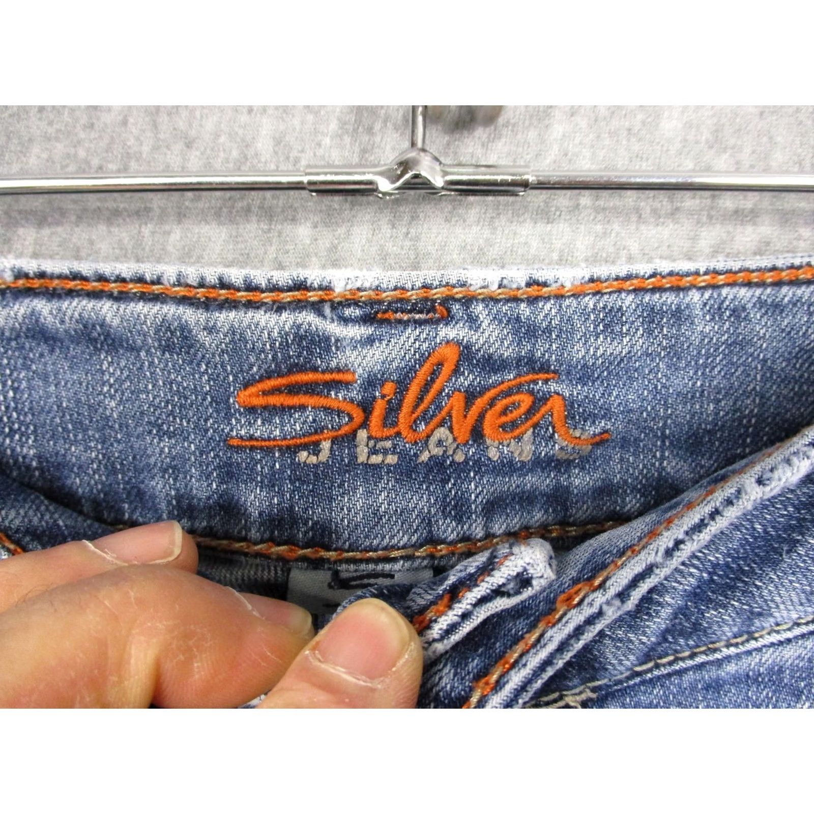 Silver Jeans Co. Silver Jeans Matrix Jeans Womens Bootcut 32x32 Blue Light Wash Distressed Denim Jeans Women Size 24" / US 00 / IT 34 - 6 Thumbnail