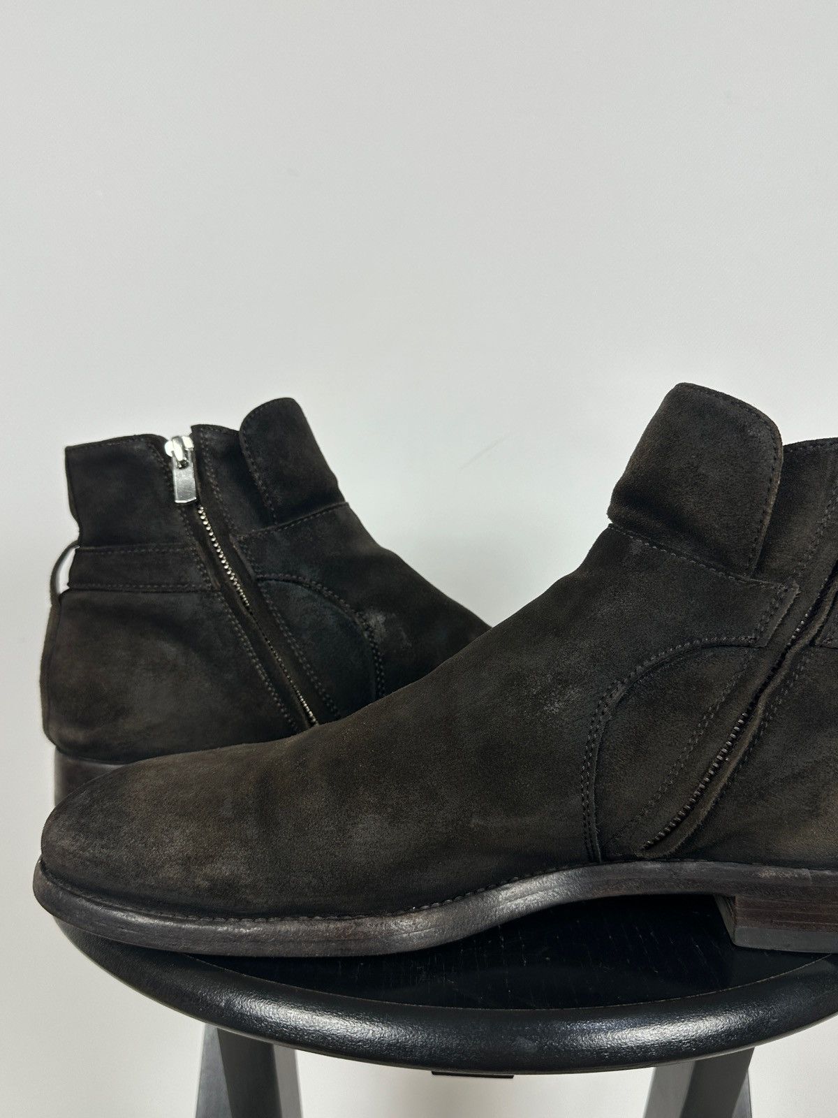 Officine Creative Officine Creative Brown Suede Biker Buckle Strap Boots Size US 10 / EU 43 - 21 Thumbnail