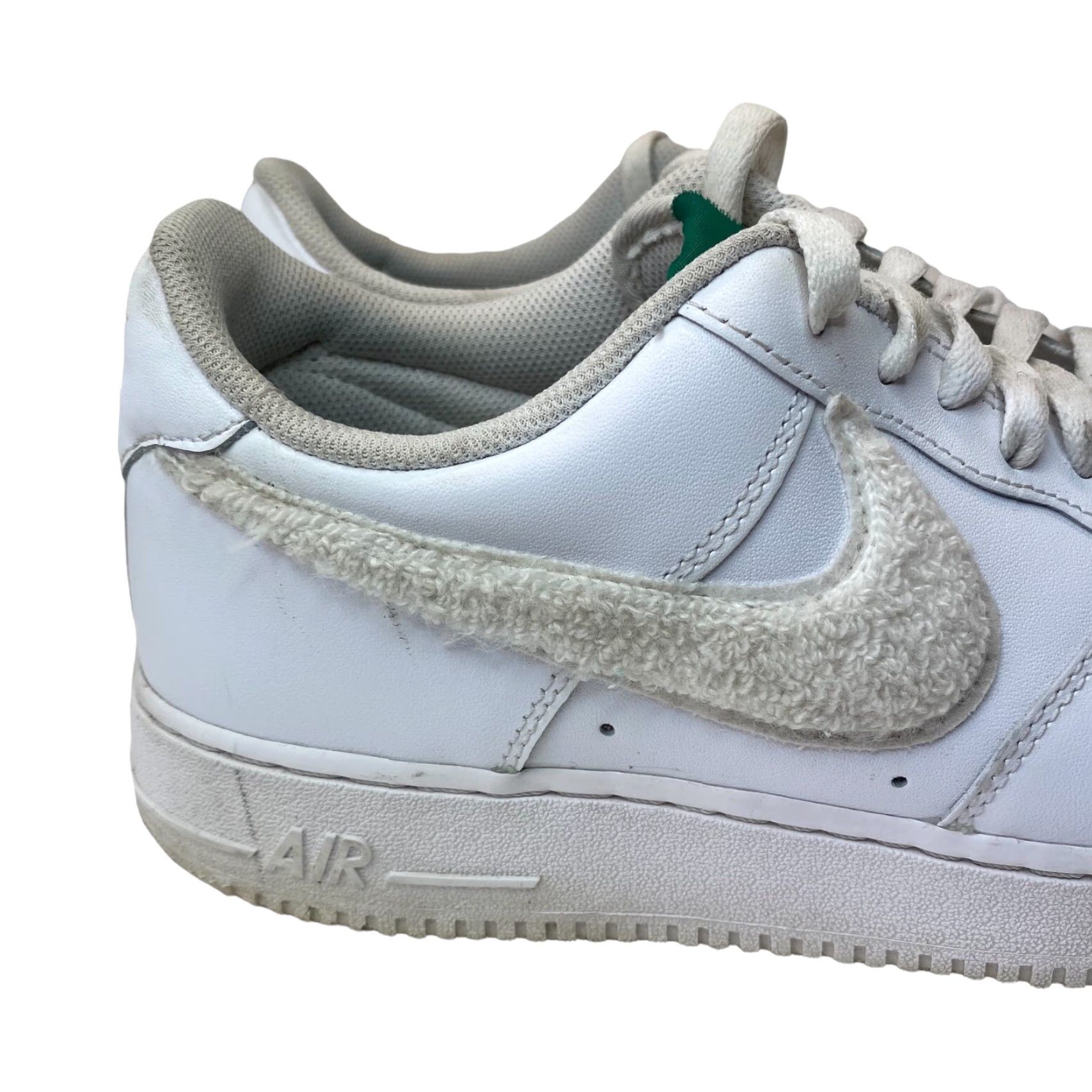 Nike RARE CUSTOM LYFESTYLE BROOKLYN NIKE AIR FORCE 1 '07 TRIPLE WHITE MENS 11.5 PATCH Size US 12 / EU 45 - 4 Thumbnail
