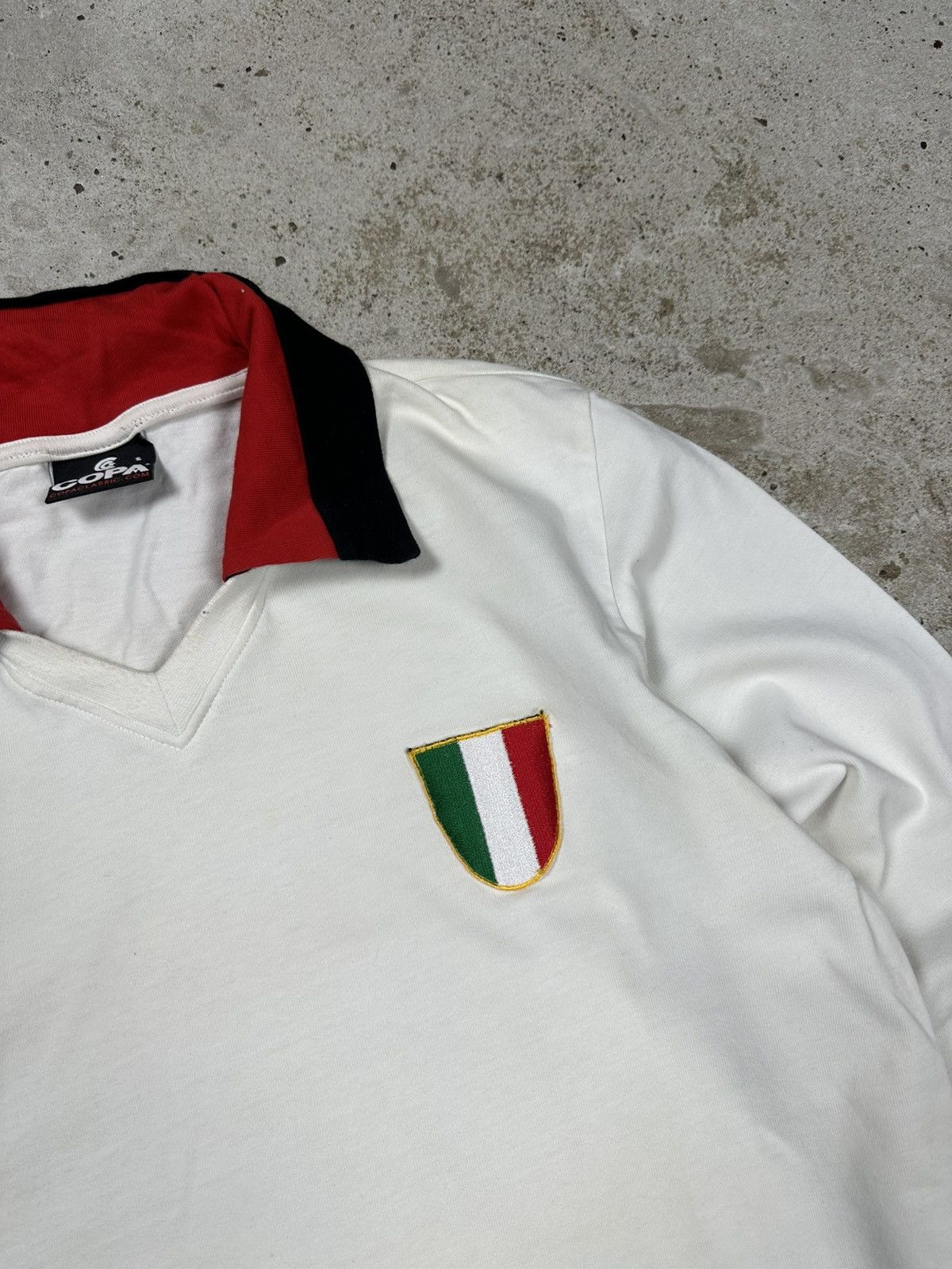 Vintage Vintage 90s Italy Long Sleeve Jersey Copa White Rugby Soccer Size US S / EU 44-46 / 1 - 6 Thumbnail