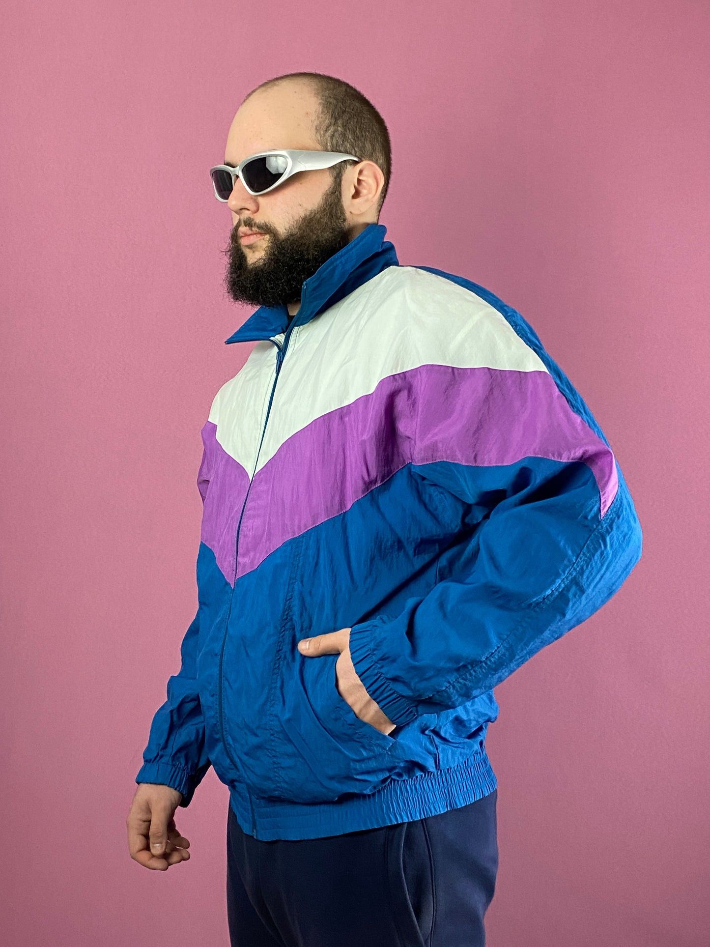 Vintage 90s Vintage Men's Windbreaker Jacket - L Size US L / EU 52-54 / 3 - 2 Thumbnail