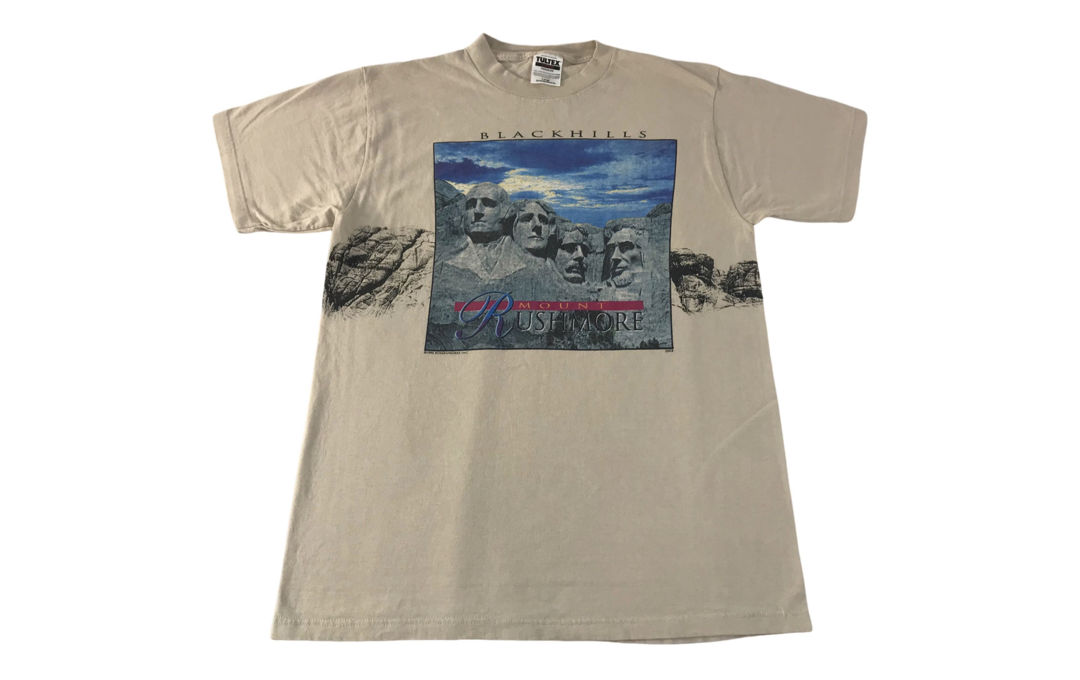 Tultex 90s Mount Rushmore Blackhill Printed Tee T-shirt Size US M / EU 48-50 / 2 - 1 Thumbnail