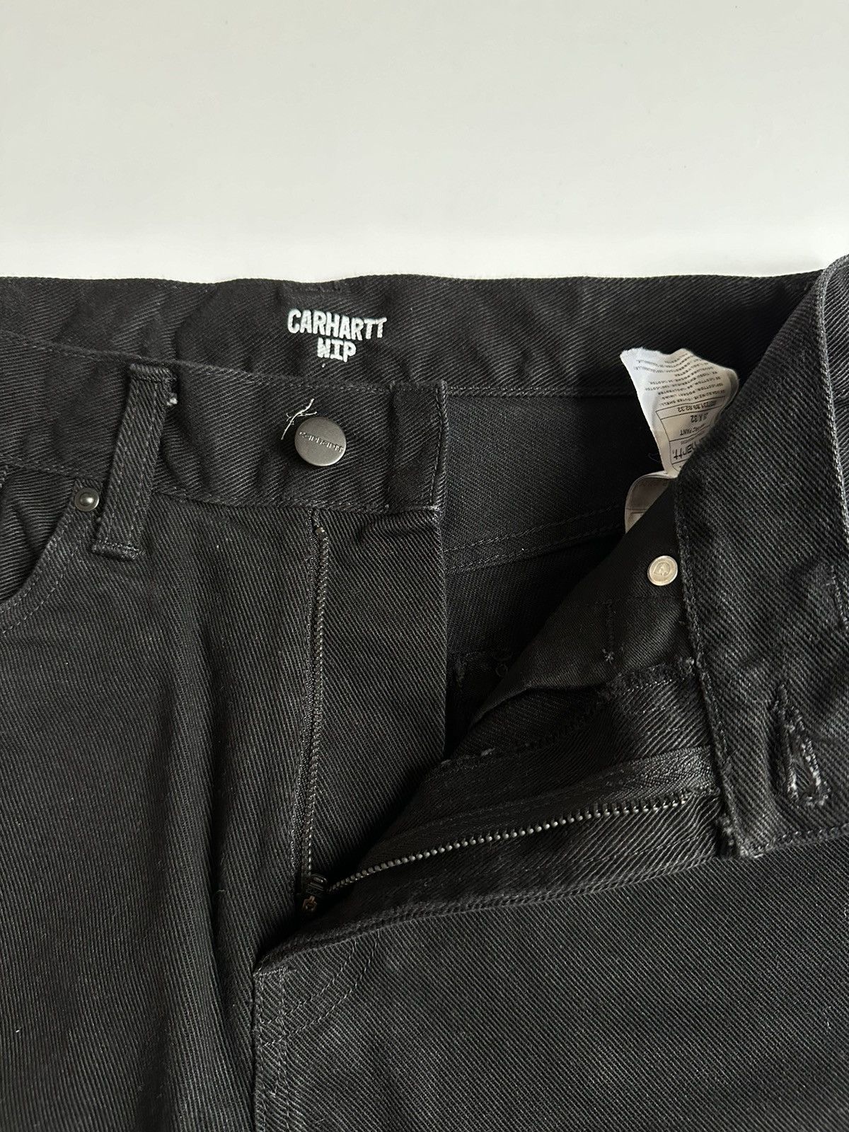 Carhartt Carhartt WIP Pontiac Pants Black Denim Jeans 29x32 Workwear Size US 29 - 8 Thumbnail