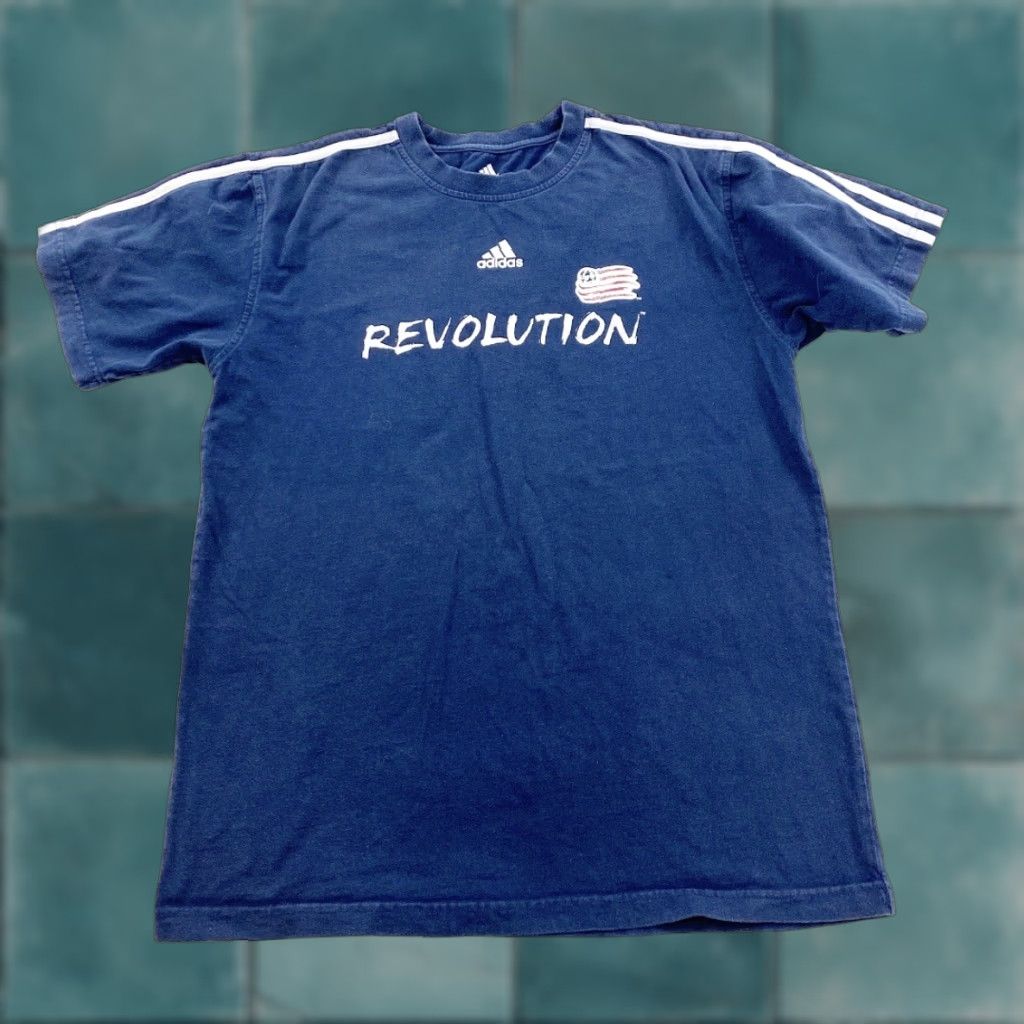 Adidas Adidas Shirt Men XL USA Soccer Fútbol USA Olympics Revolution Blue Crew Neck Short Sleeve Size US XL / EU 56 / 4 - 1 Thumbnail
