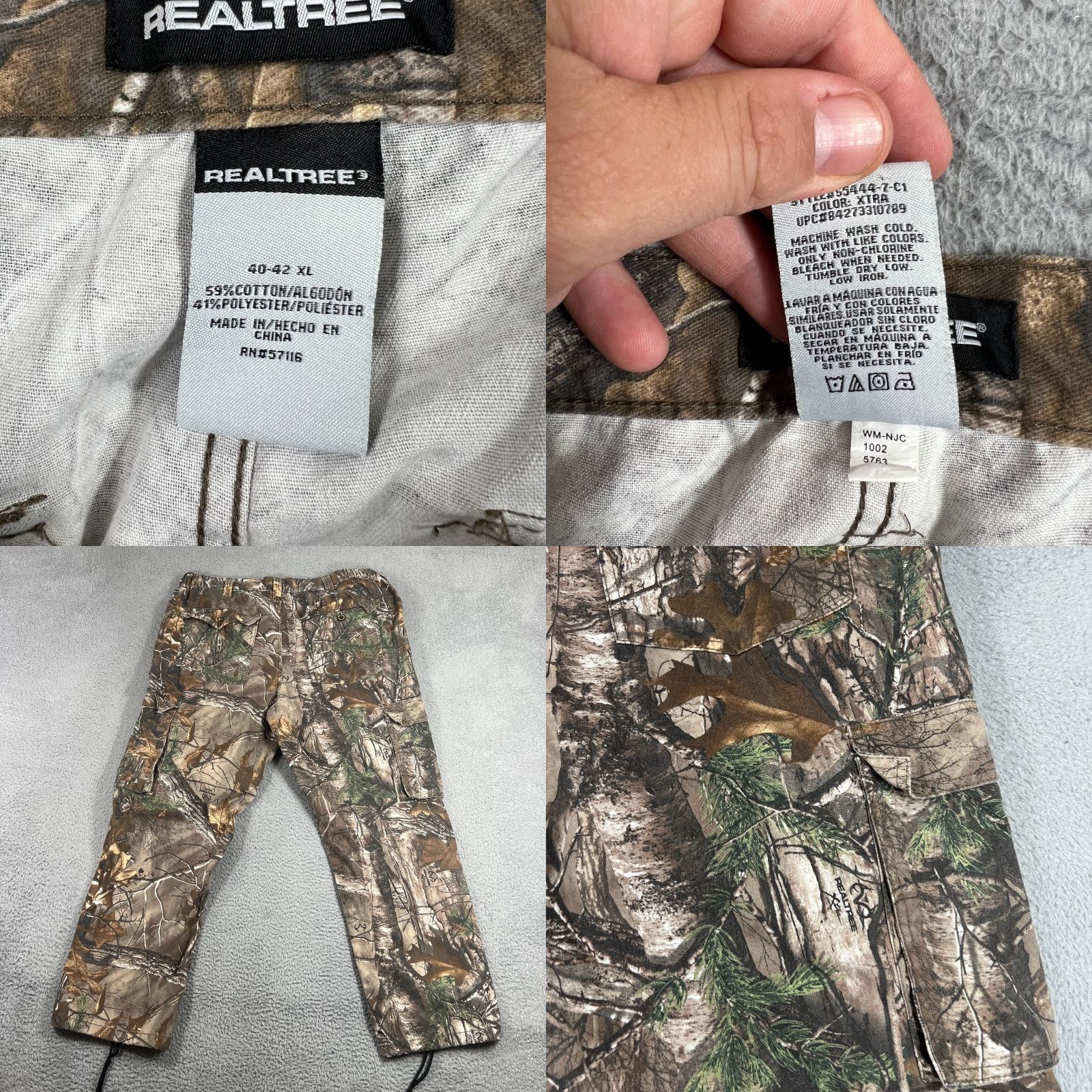 Realtree Realtree Mens XL Pants Green Camouflage 40-42 Pockets Cargo Hunting Outdoor Classic Style Ankle Straight Bagged? No. Size US 40 / EU 56 - 8 Thumbnail