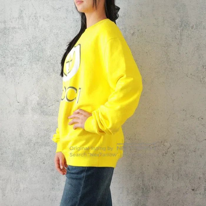 Gucci Gucci Yellow Logo Print Long. Size L / US 10 / IT 46 - 4 Thumbnail