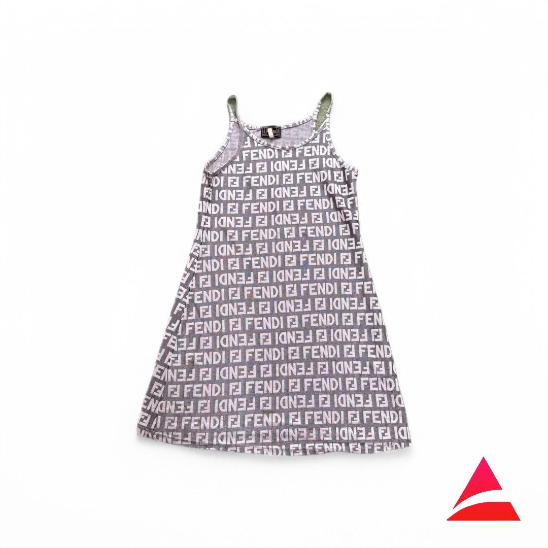 Fendi Fendi - Zucca Pattern Dress Camisole Gray Monogram Size M / US 6-8 / IT 42-44 - 1 Thumbnail