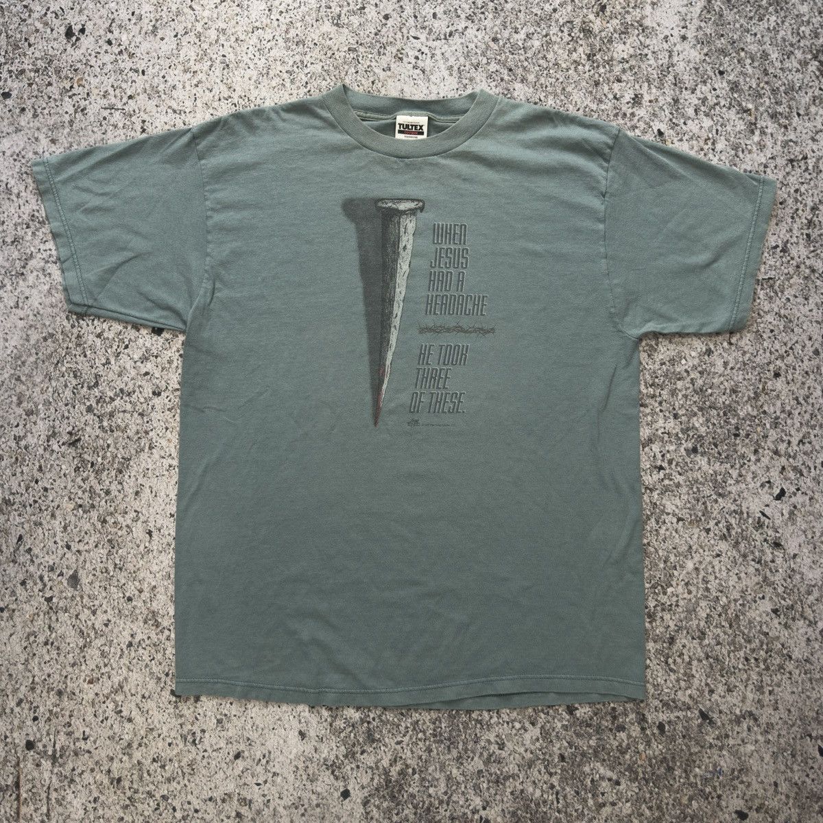 Vintage 90s Faded When Jesus Had A Headache Shirt ERD Grunge Size US XL / EU 56 / 4 - 6 Thumbnail