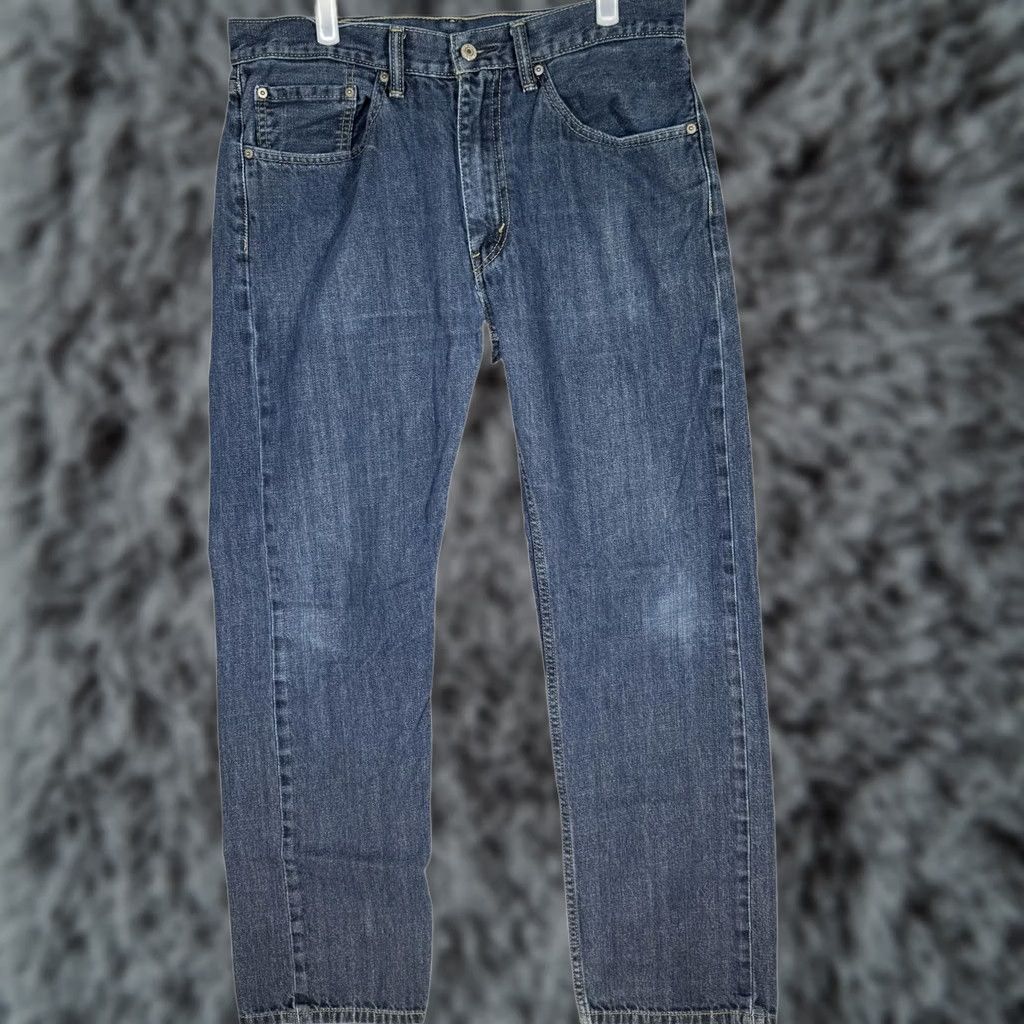 Levi's Levi's 505 Jeans Mens 34x32 Blue Straight Regular Denim Medium Wash Worn Hem Vintage No Size US 34 / EU 50 - 1 Thumbnail