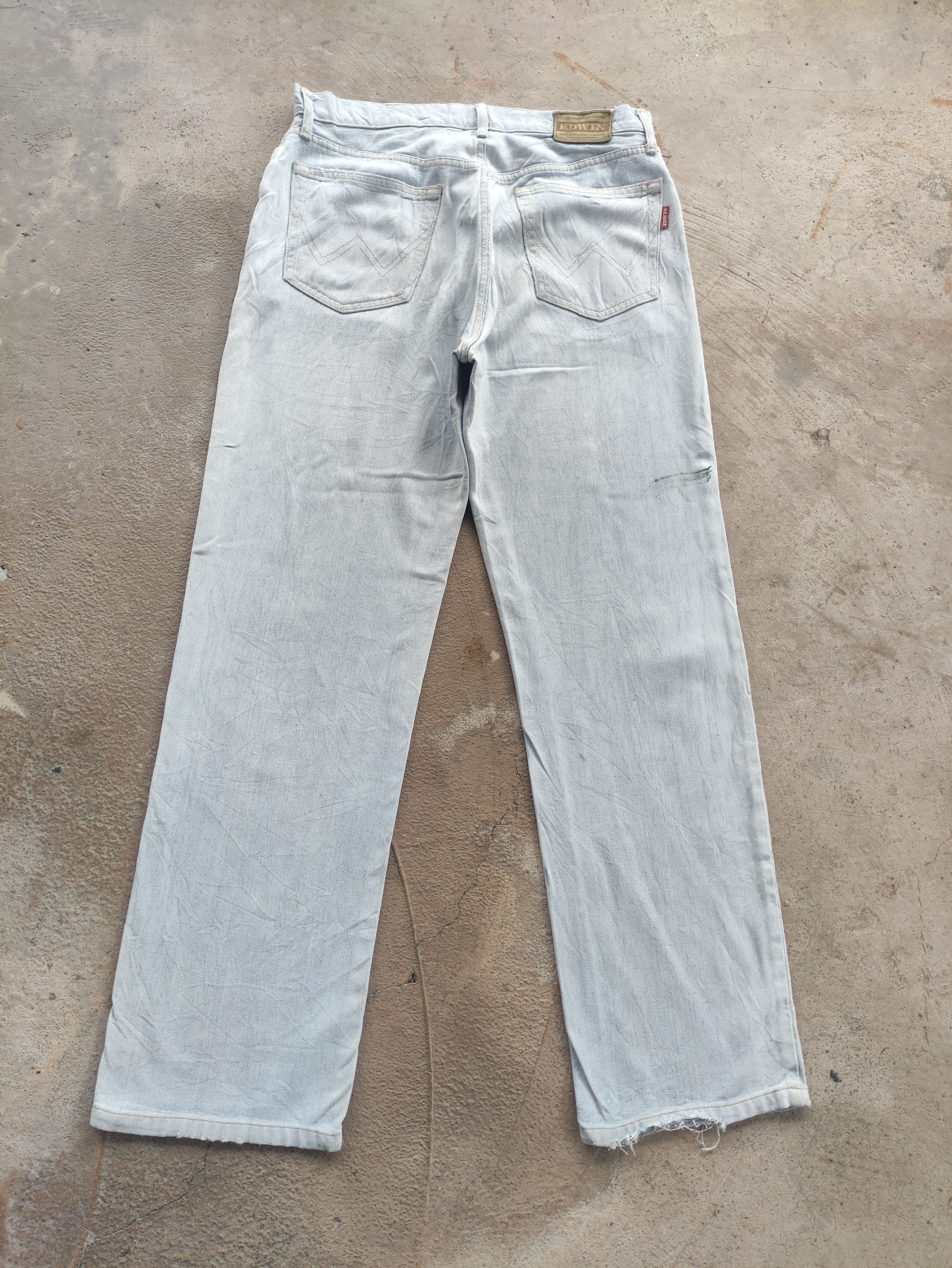 Edwin Vintage Edwin Jean Distressed Faded Denim Size US 33 - 9 Thumbnail