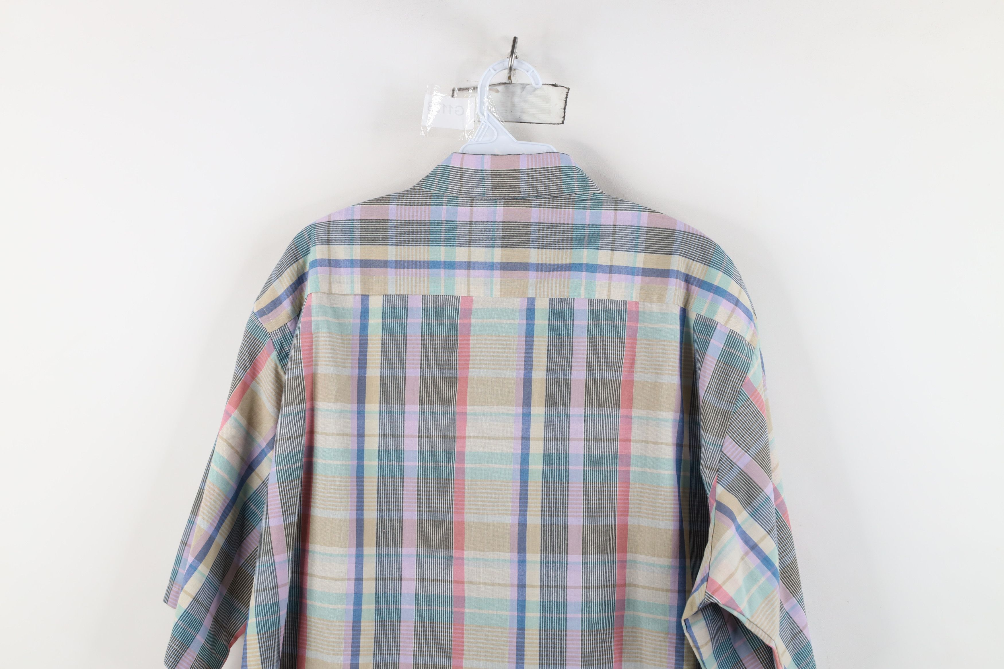 Vintage Vintage 70s Madras Single Needle Short Sleeve Button Shirt Size US XXL / EU 58 / 5 - 10 Thumbnail