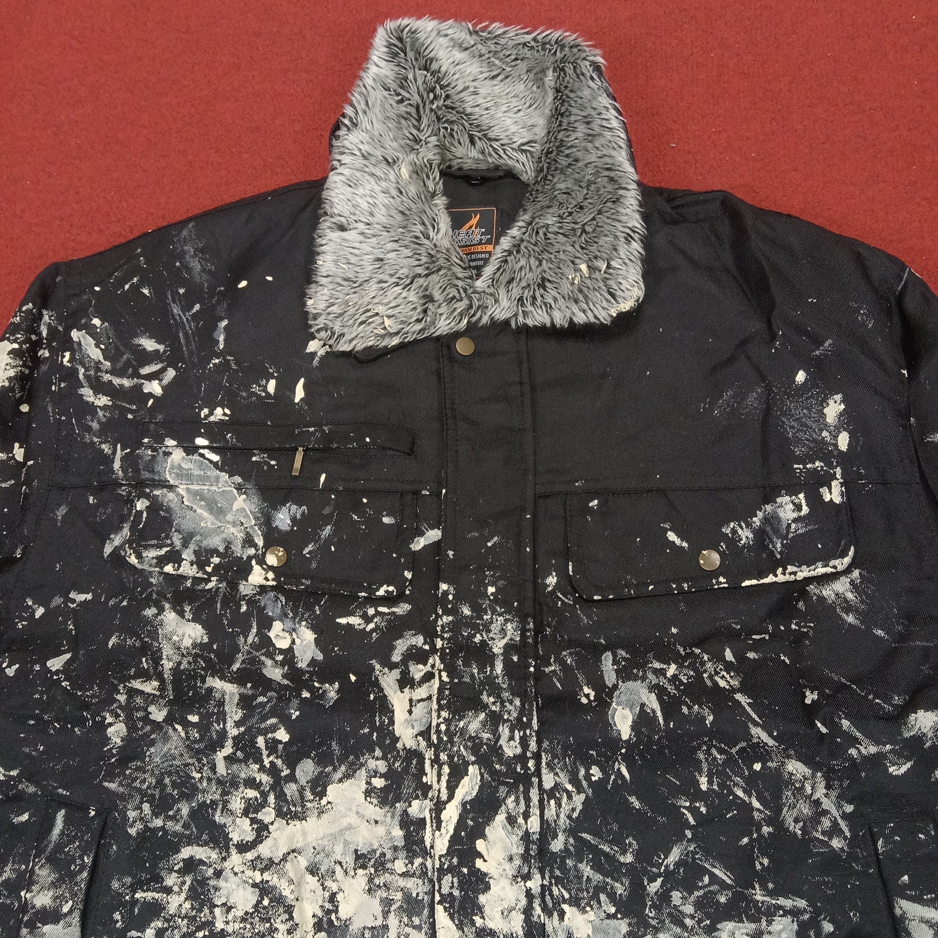 Vintage Jacket Painting Art Design Workers Style Streetwear Rare Size US L / EU 52-54 / 3 - 2 Thumbnail
