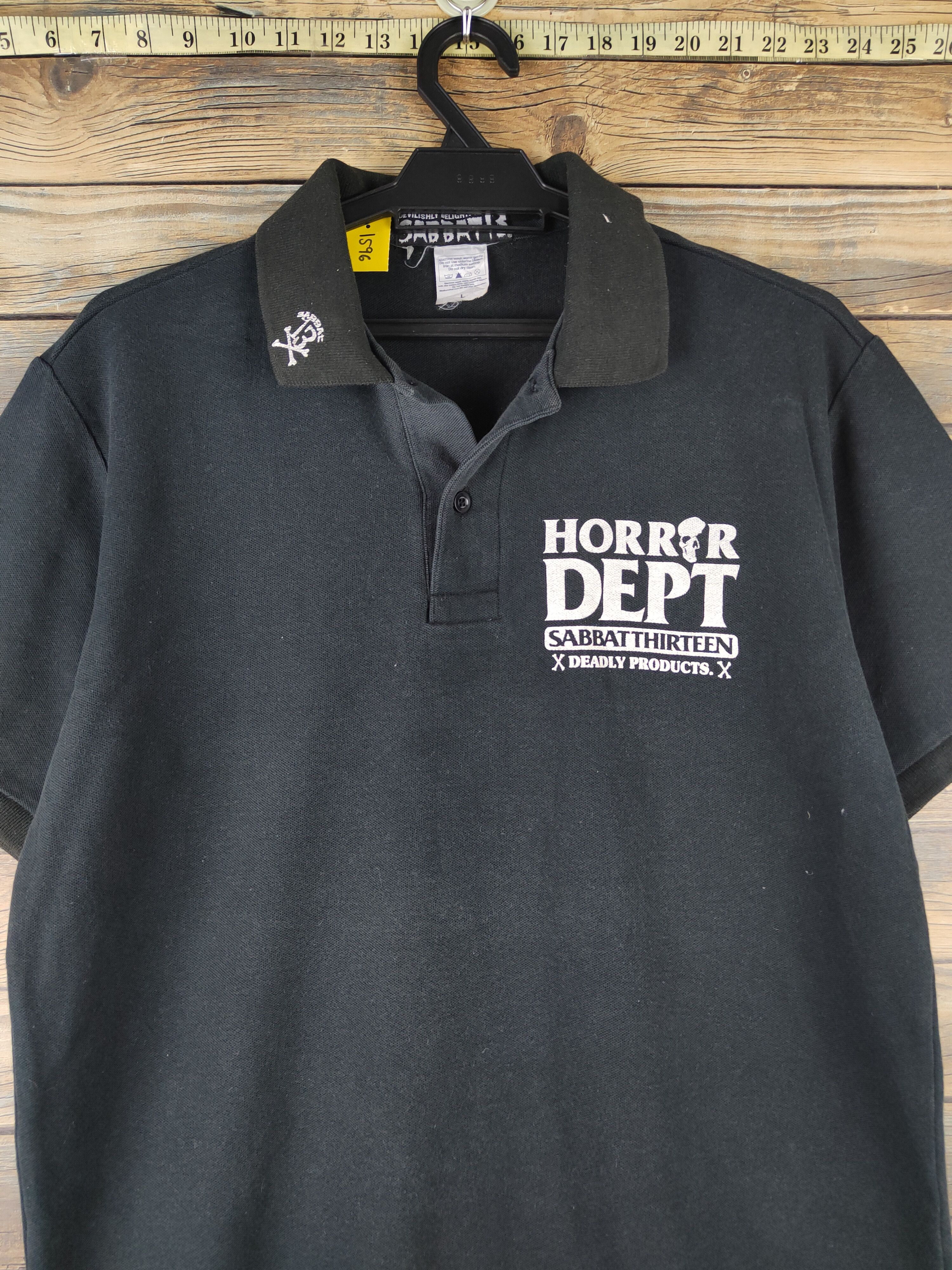 Black Sabbath DL Sabbat 13 Horror Dept Black Polo Shirts #1596 Size US L / EU 52-54 / 3 - 2 Thumbnail