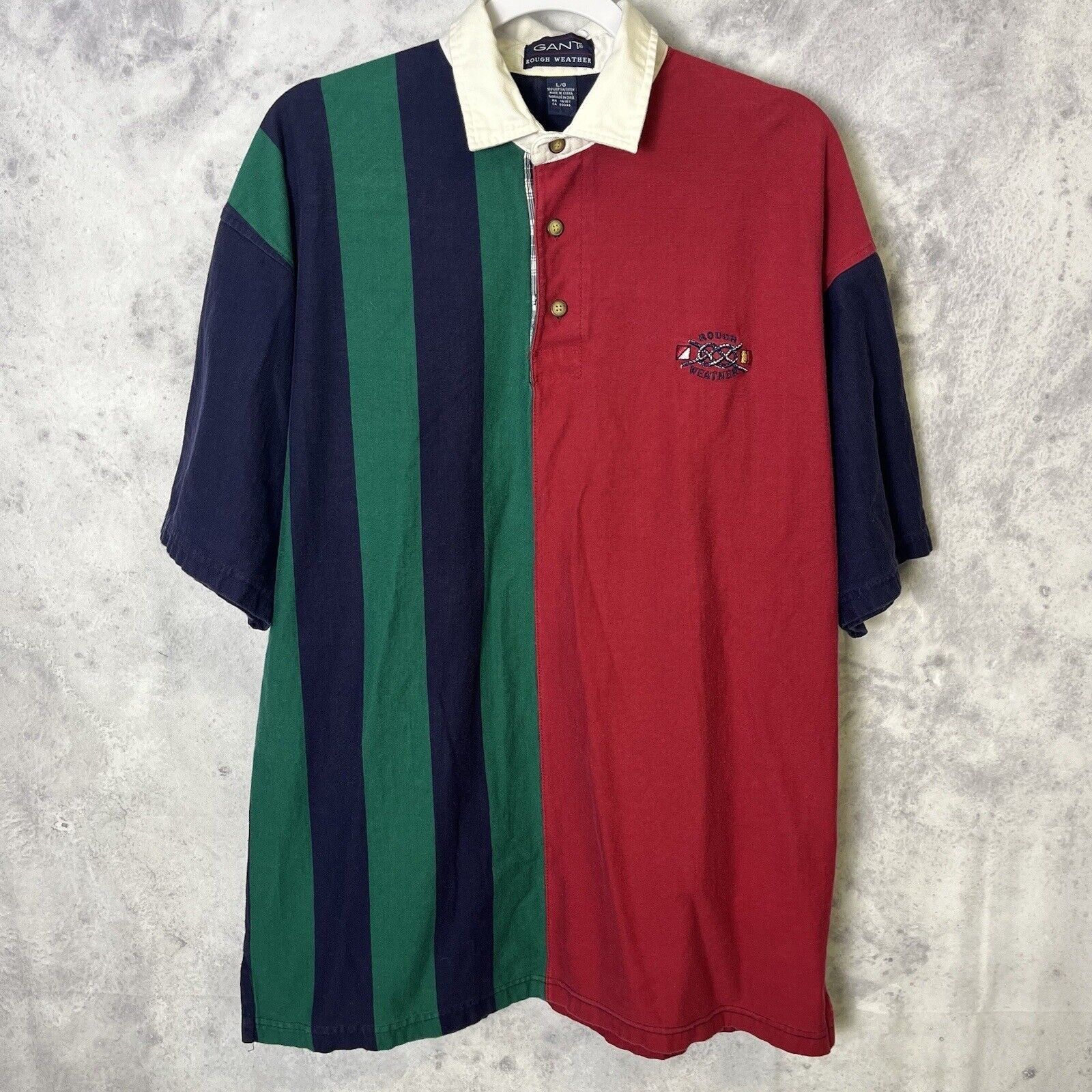 Gant × Vintage GANT Sailing Rugby Shirt Short Sleeve Embroidered Logo Size US L / EU 52-54 / 3 - 1 Thumbnail