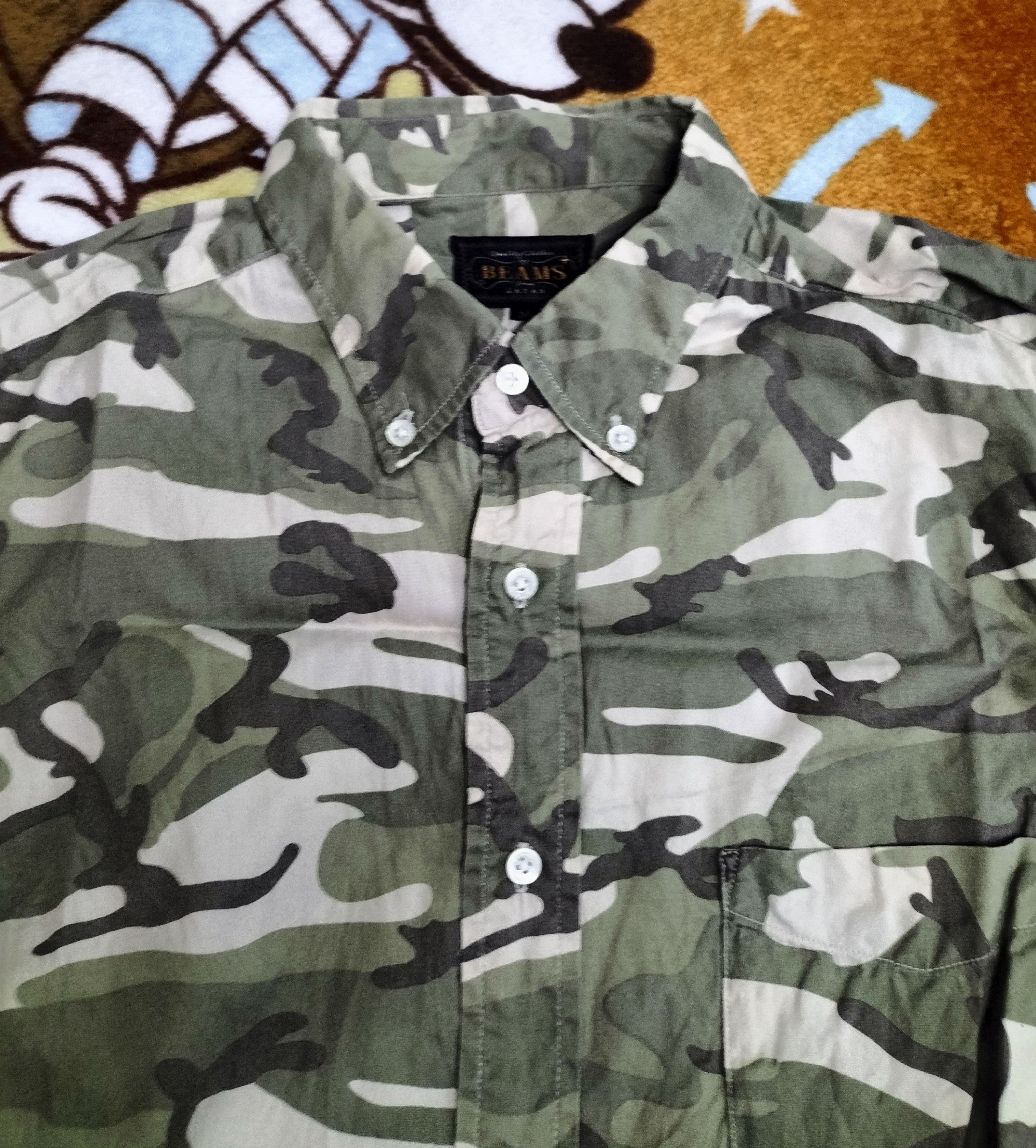 Beams Plus Beams plus camouflage button down shirt Size US M / EU 48-50 / 2 - 3 Thumbnail