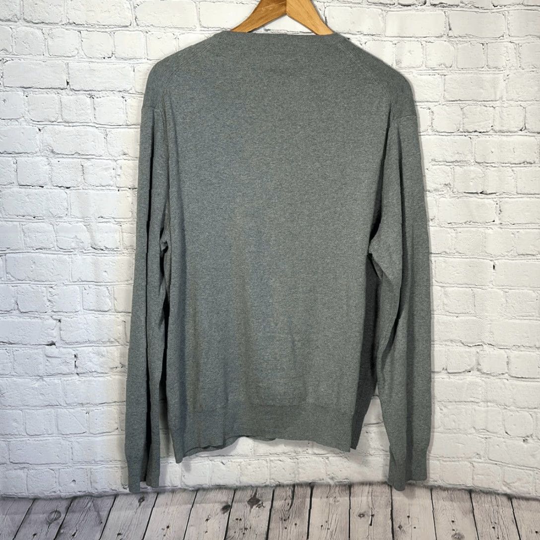 Polo Ralph Lauren Polo Ralph Lauren Vneck Sweater Mens Gray Pima Cotton XL Size US XL / EU 56 / 4 - 3 Thumbnail