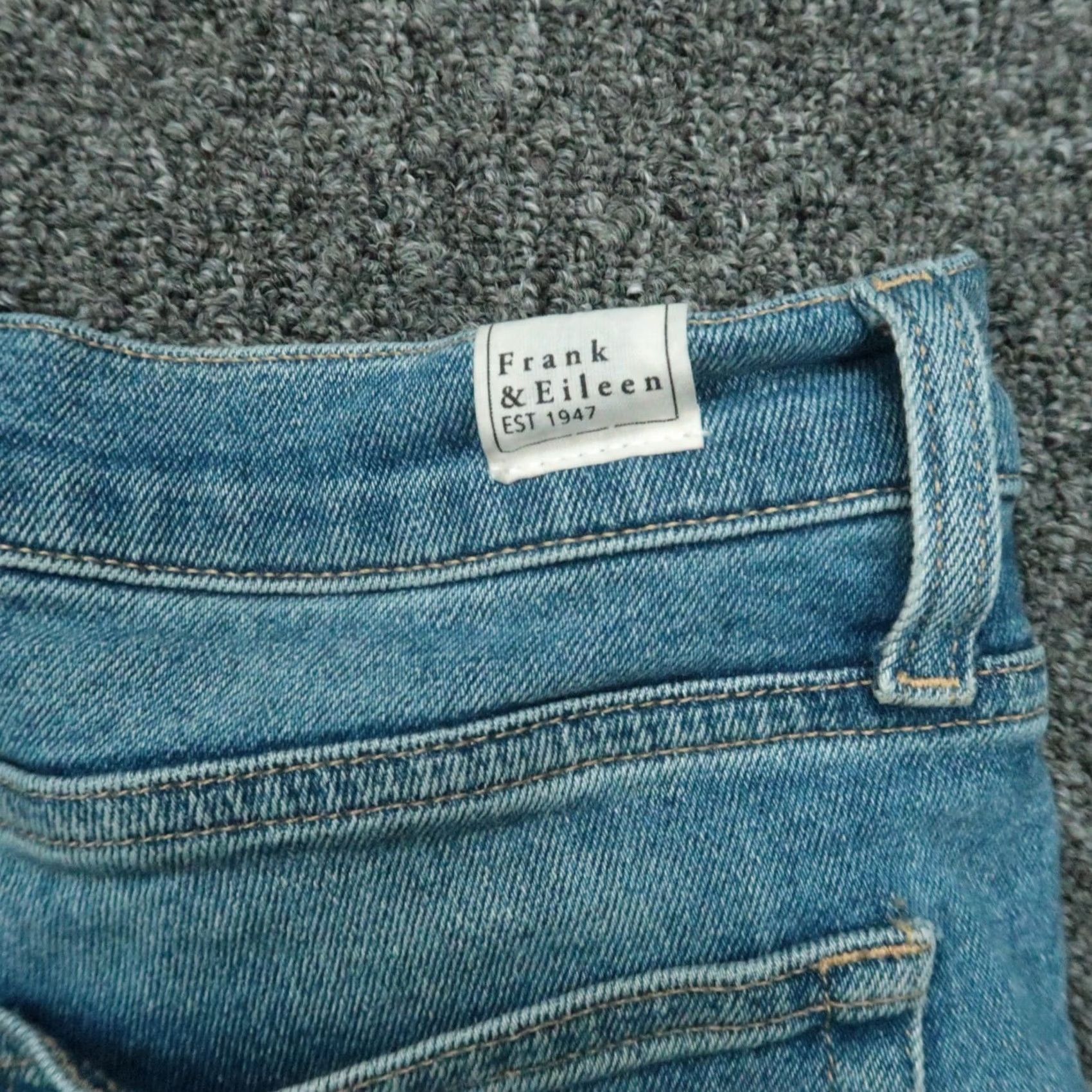 Frank & Eileen Frank Eileen Jeans Womens 31 Blue Cork Frayed Raw Hem Straight 31x26 Size 24" / US 00 / IT 34 - 7 Thumbnail