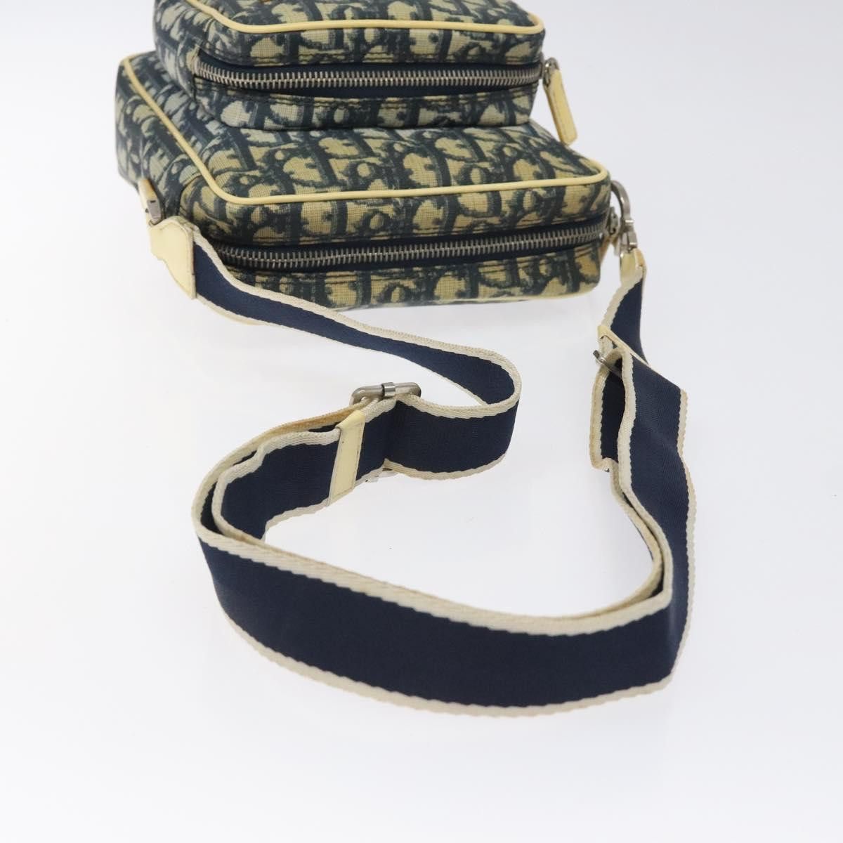 Dior DIOR Trotter Canvas Shoulder Bag Navy Gold Size ONE SIZE - 7 Thumbnail