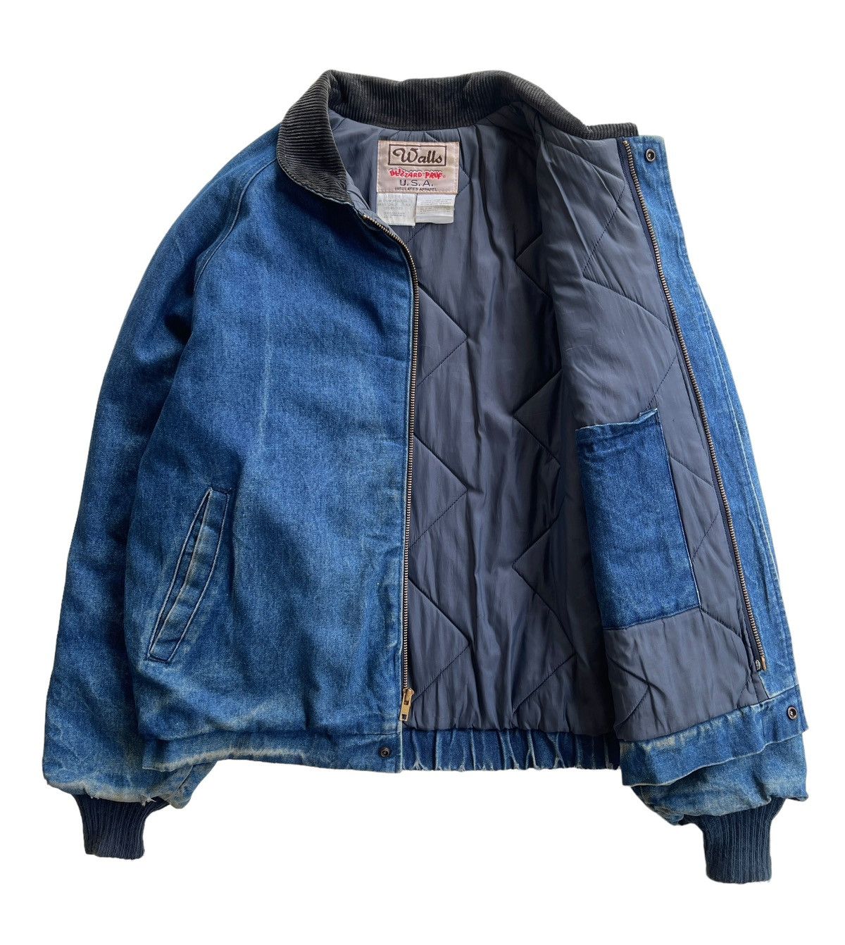 Vintage Vintage 90s Walls Quilted Bomber Jacket Size US M / EU 48-50 / 2 - 5 Thumbnail