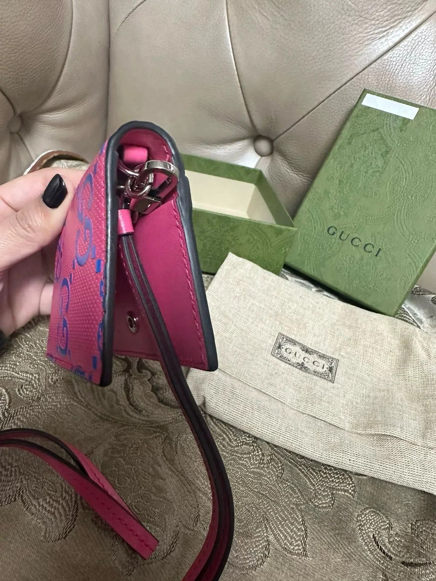 Gucci Gucci Logo Card Case Crossbody Bag. Size ONE SIZE - 8 Thumbnail