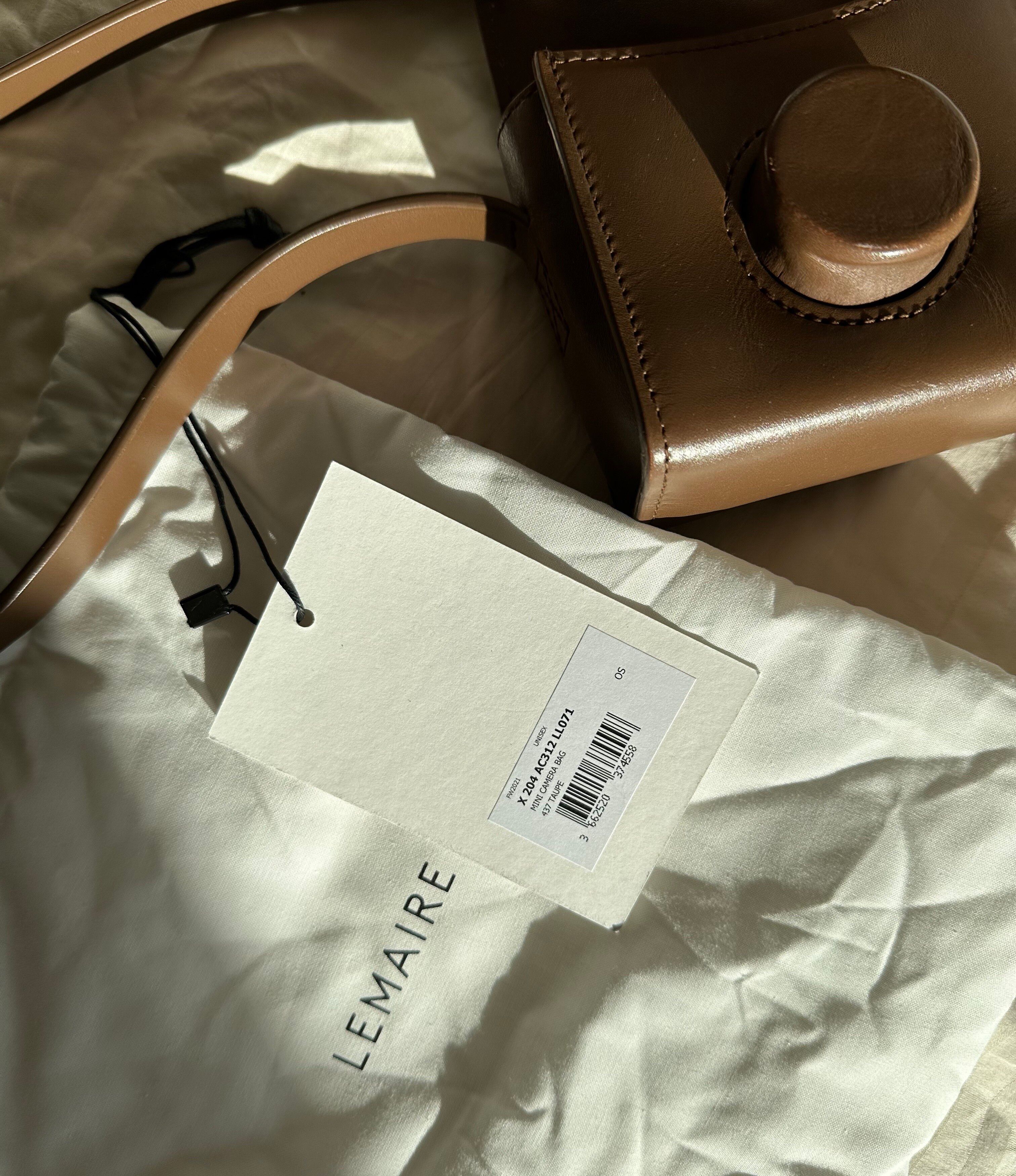 Lemaire Mini Camera Bag SSENSE Exclusive Taupe Size ONE SIZE - 2 Preview