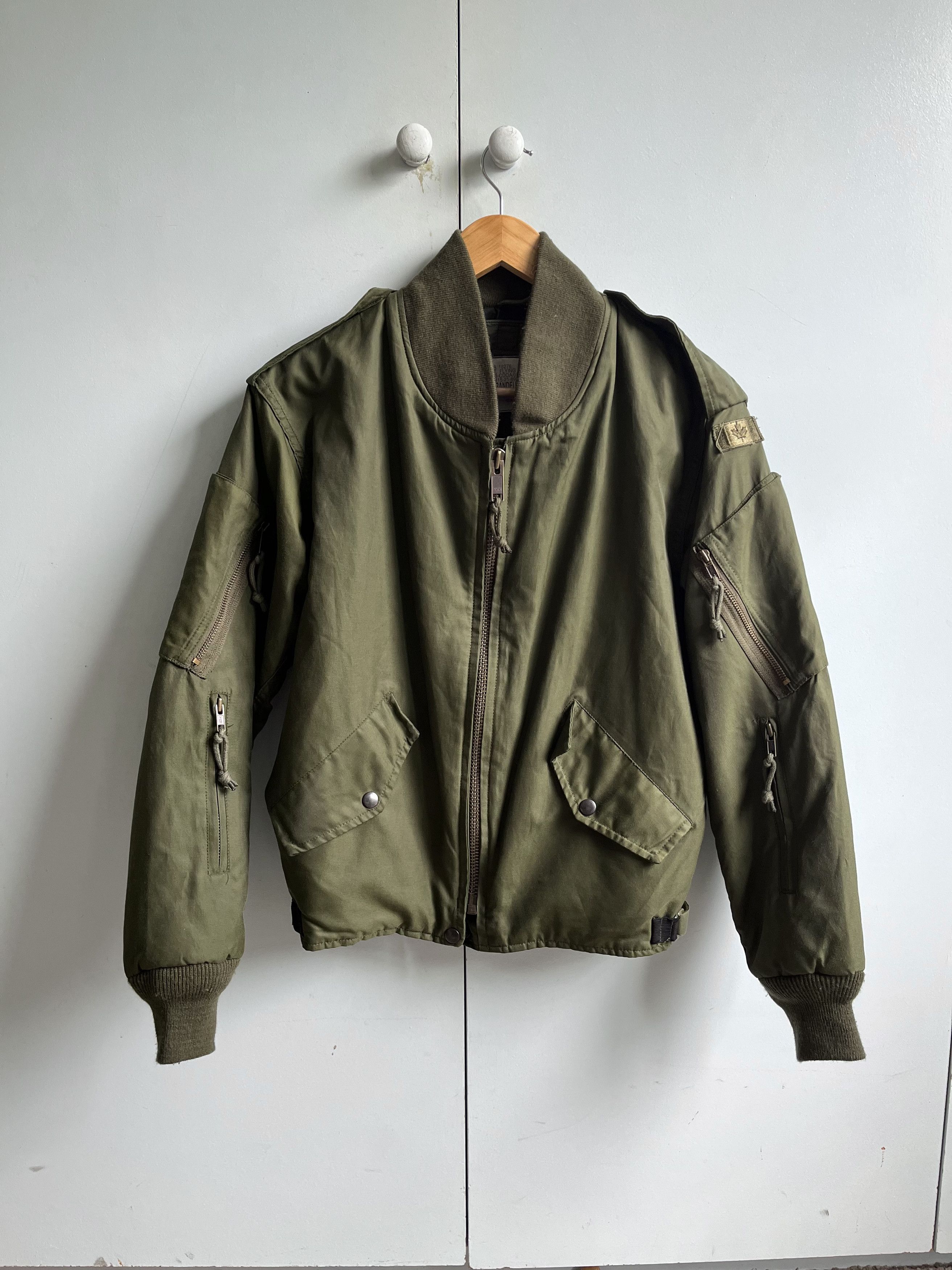 image of Unsound Rags Vintage Rcaf Boxy Bomber Jacket in Green Bay, Men's (Size Small)