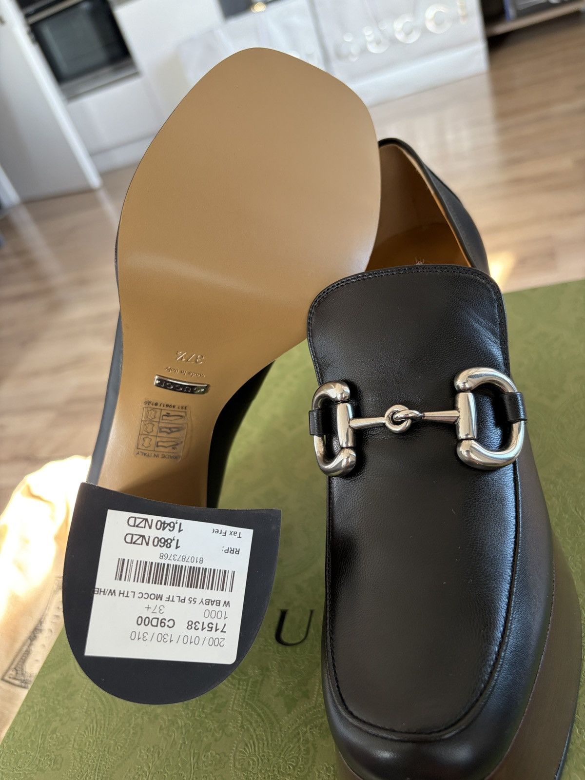 Gucci Gucci platform horsebit loafer blac Size US 7.5 / IT 37.5 - 12 Thumbnail