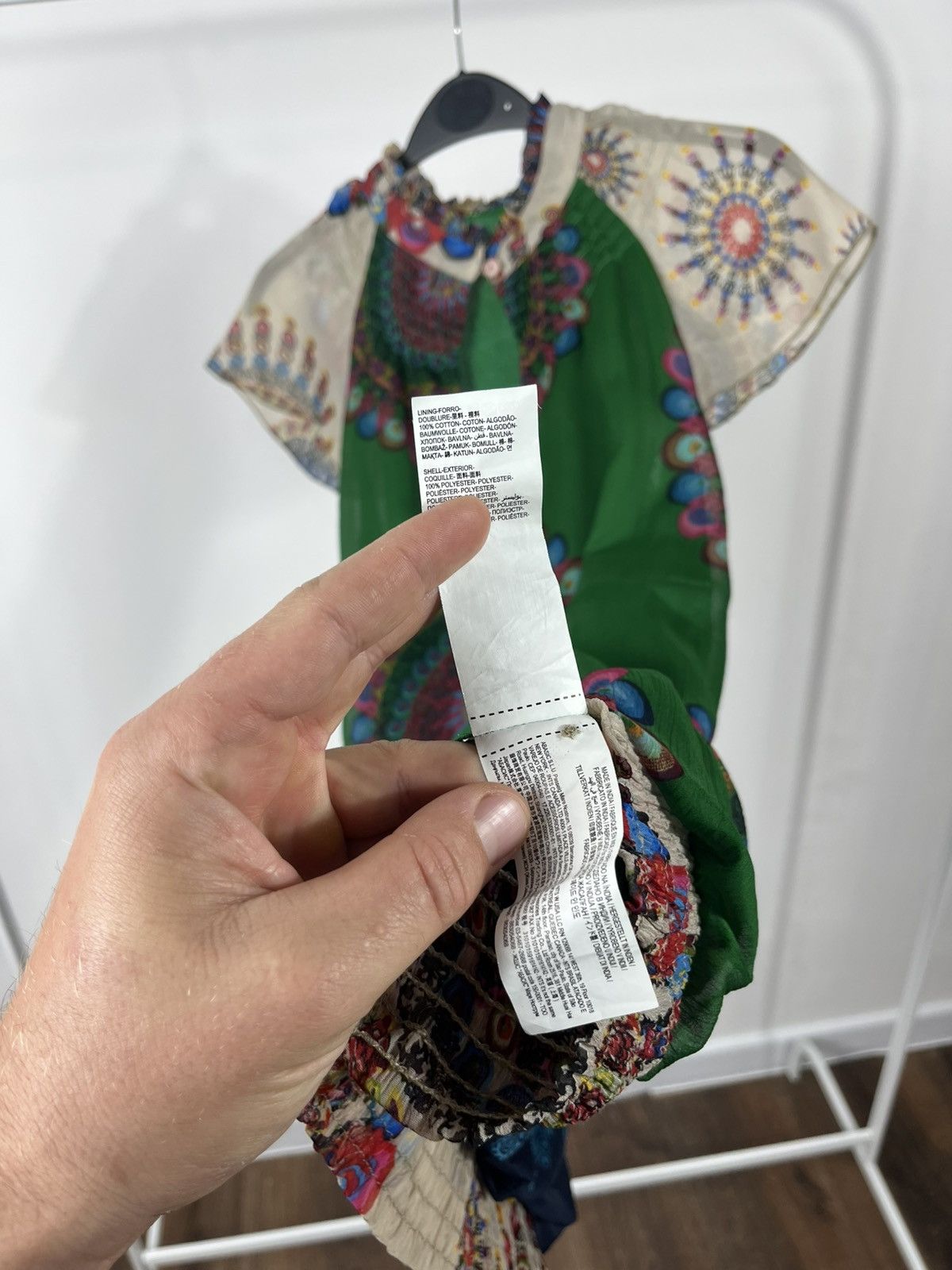Desigual Desigual multicolor boho mini dress green abstract print L Size L / US 10 / IT 46 - 10 Thumbnail