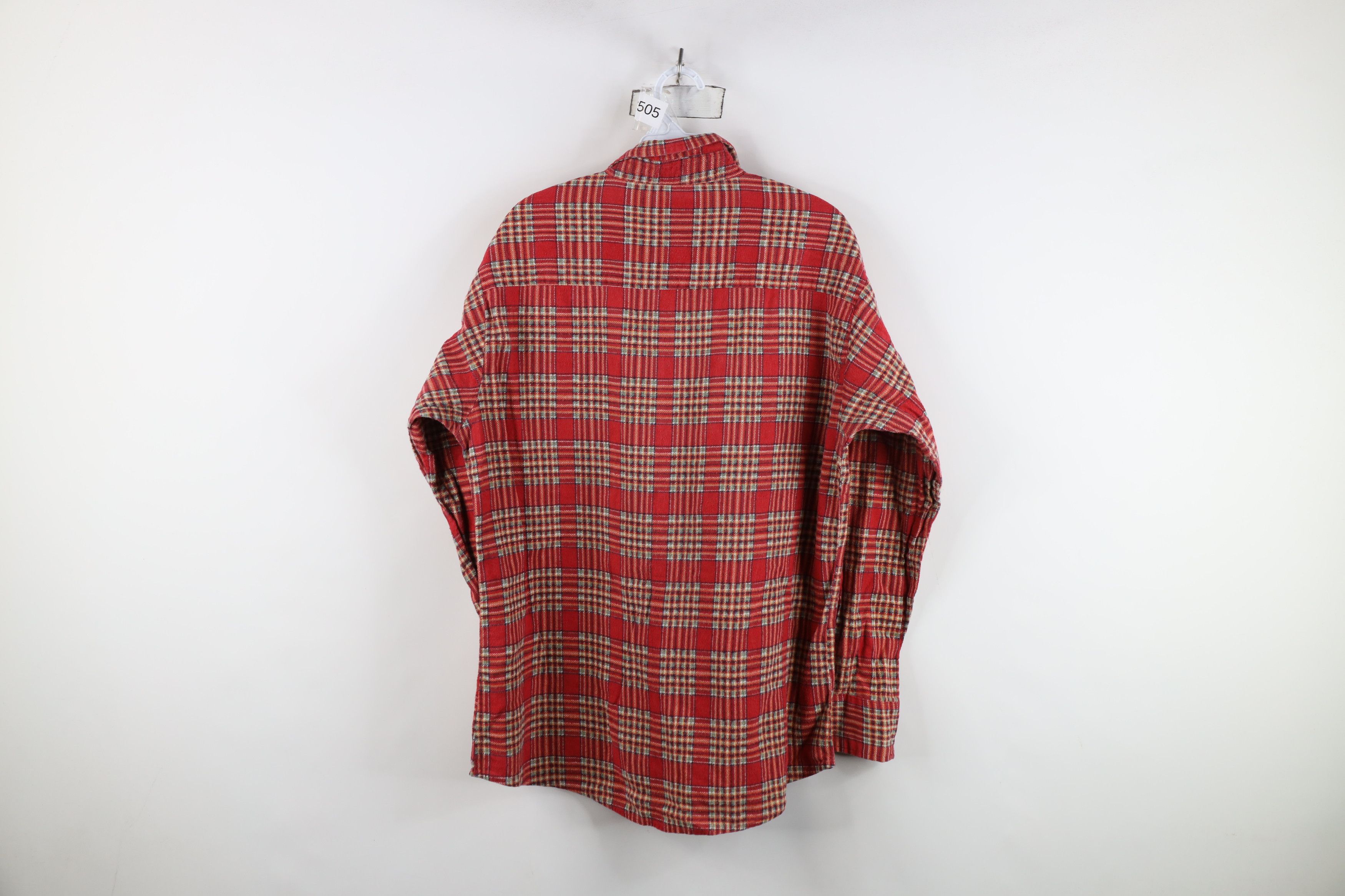 Vintage Vintage 90s Streetwear Pocket Flannel Button Shirt Plaid Size US M / EU 48-50 / 2 - 9 Thumbnail