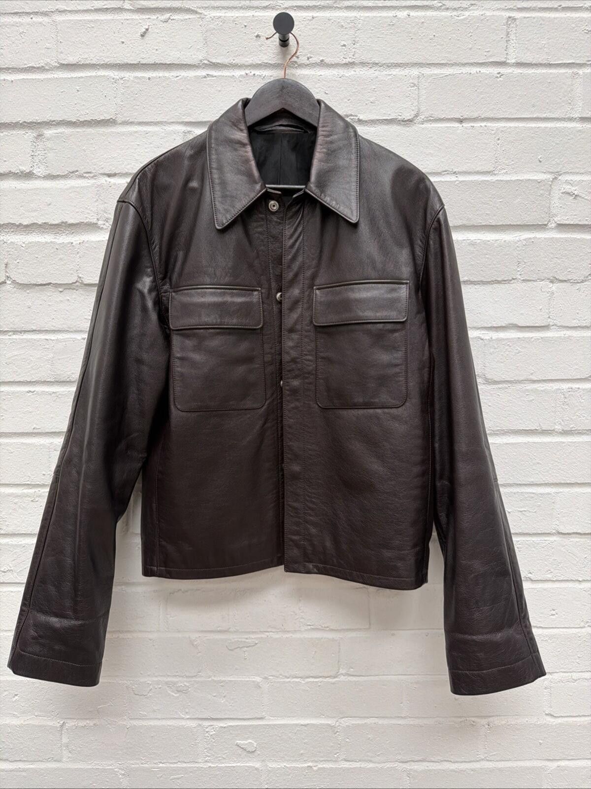 Lemaire LEMAIRE Large collar leather blouson jacket SMALL 44 Brown Size US S / EU 44-46 / 1 - 3 Thumbnail