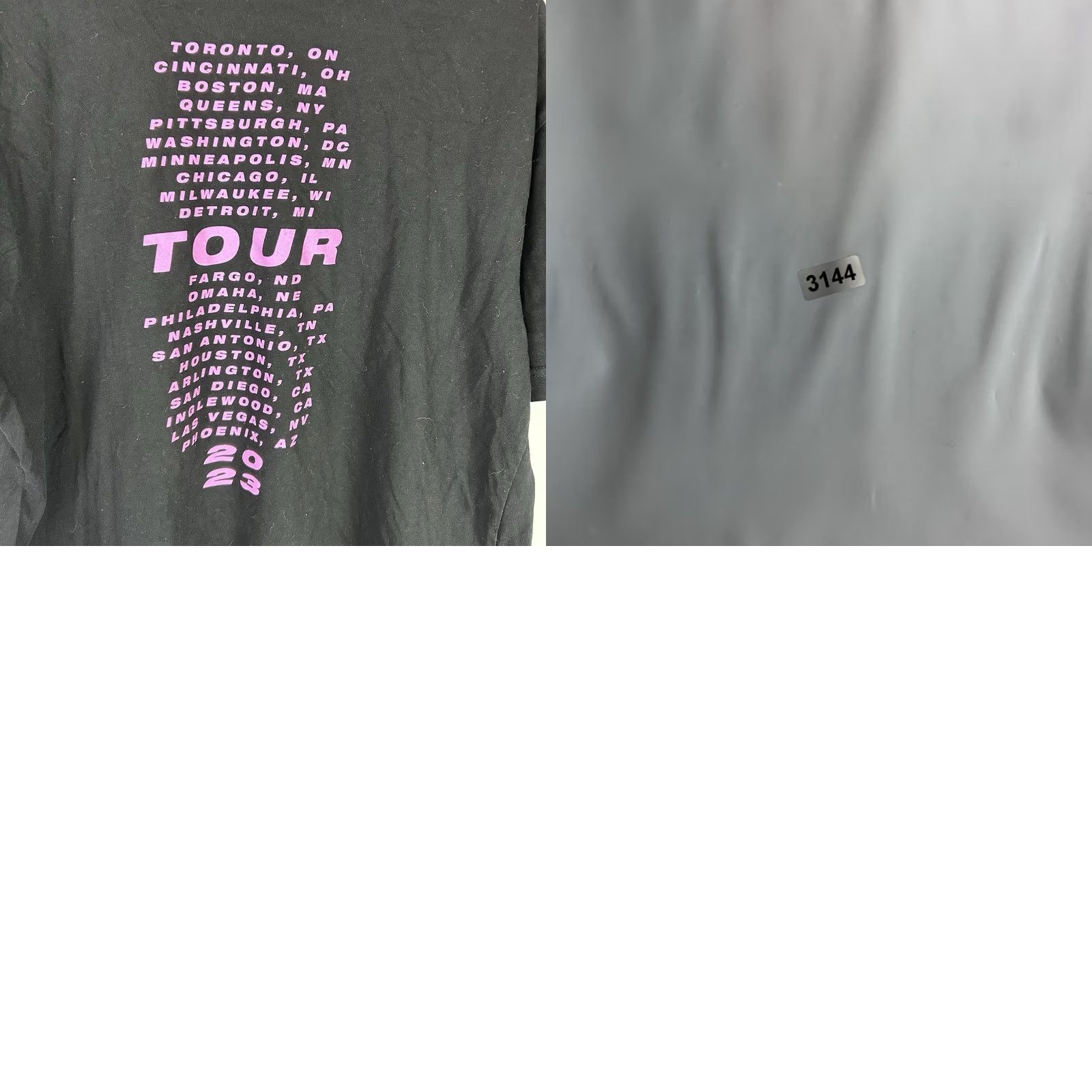 Pinko P!nk Pink Concert Tour 2023 Short Sleeve Tee Shirt Black XL Unisex Adults Crew Neck Cotton T-Shirt Dance Pop Logo 2-Sided Mens Womens Boys Girls Size US XL / EU 56 / 4 - 8 Thumbnail