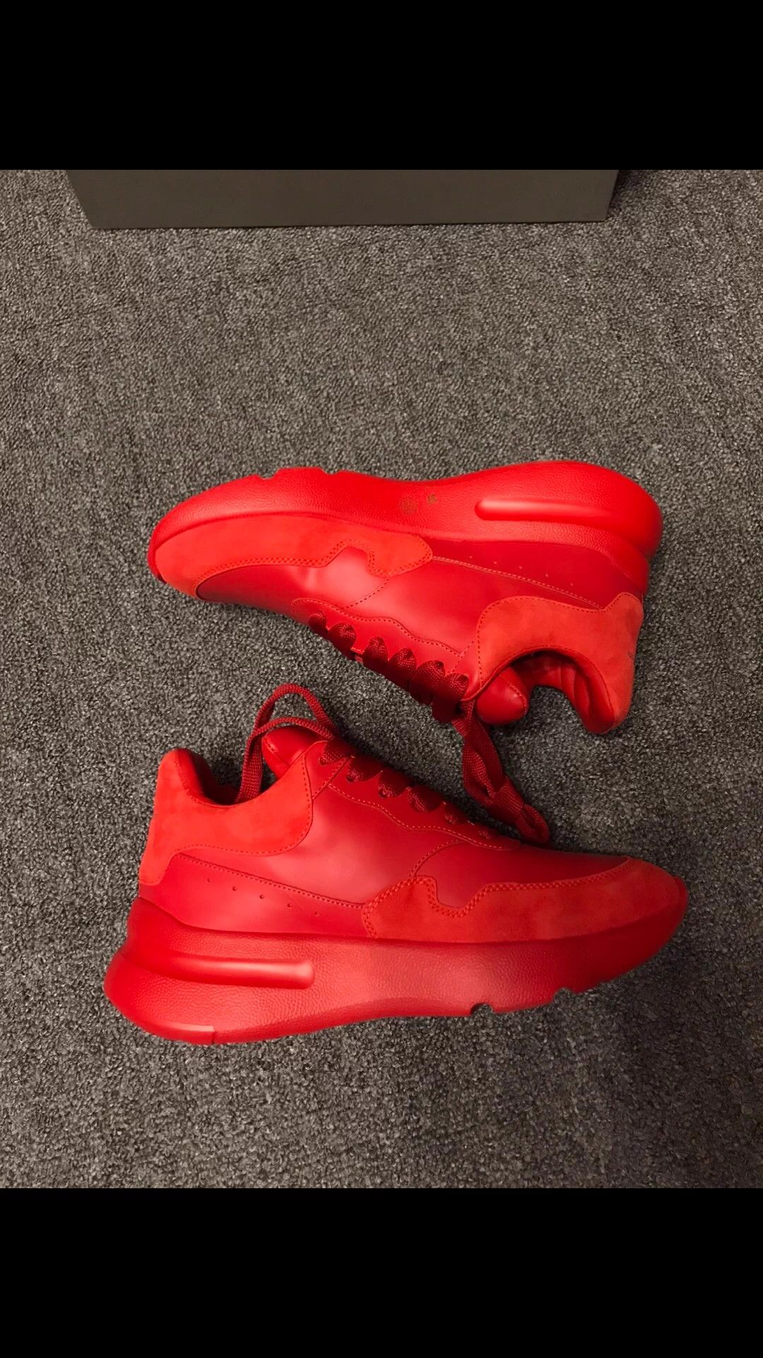 Alexander McQueen Alexander McQueen Runner Red Lambskin Leather Trainer Size US 7 / IT 37 - 6 Thumbnail